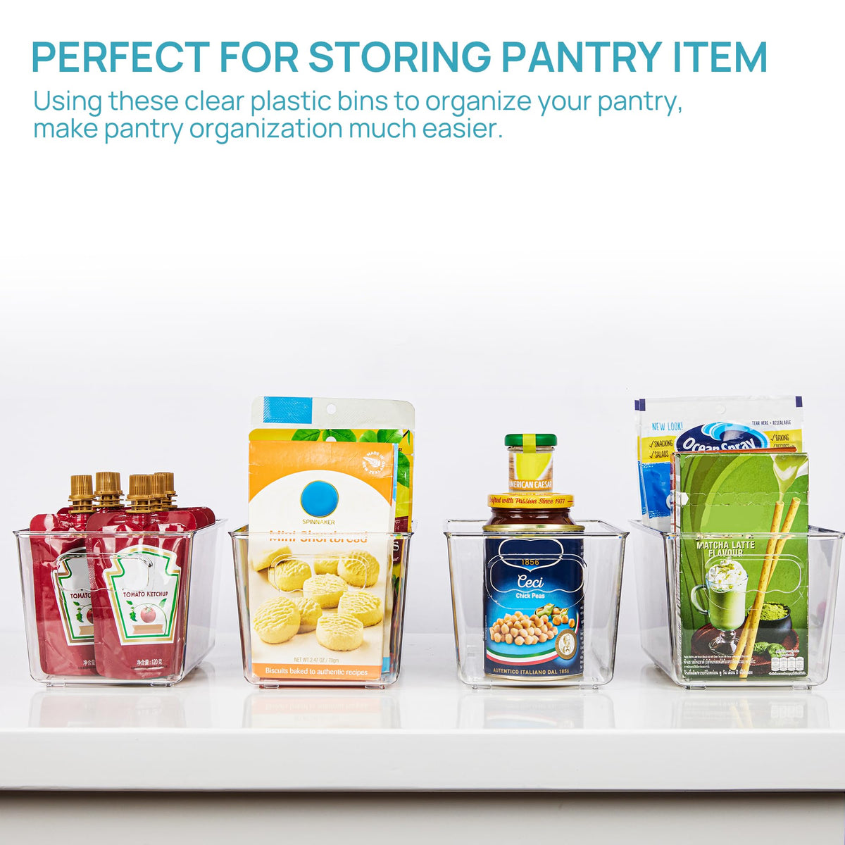 6 Pack Clear Storage Bins (6 Count)
