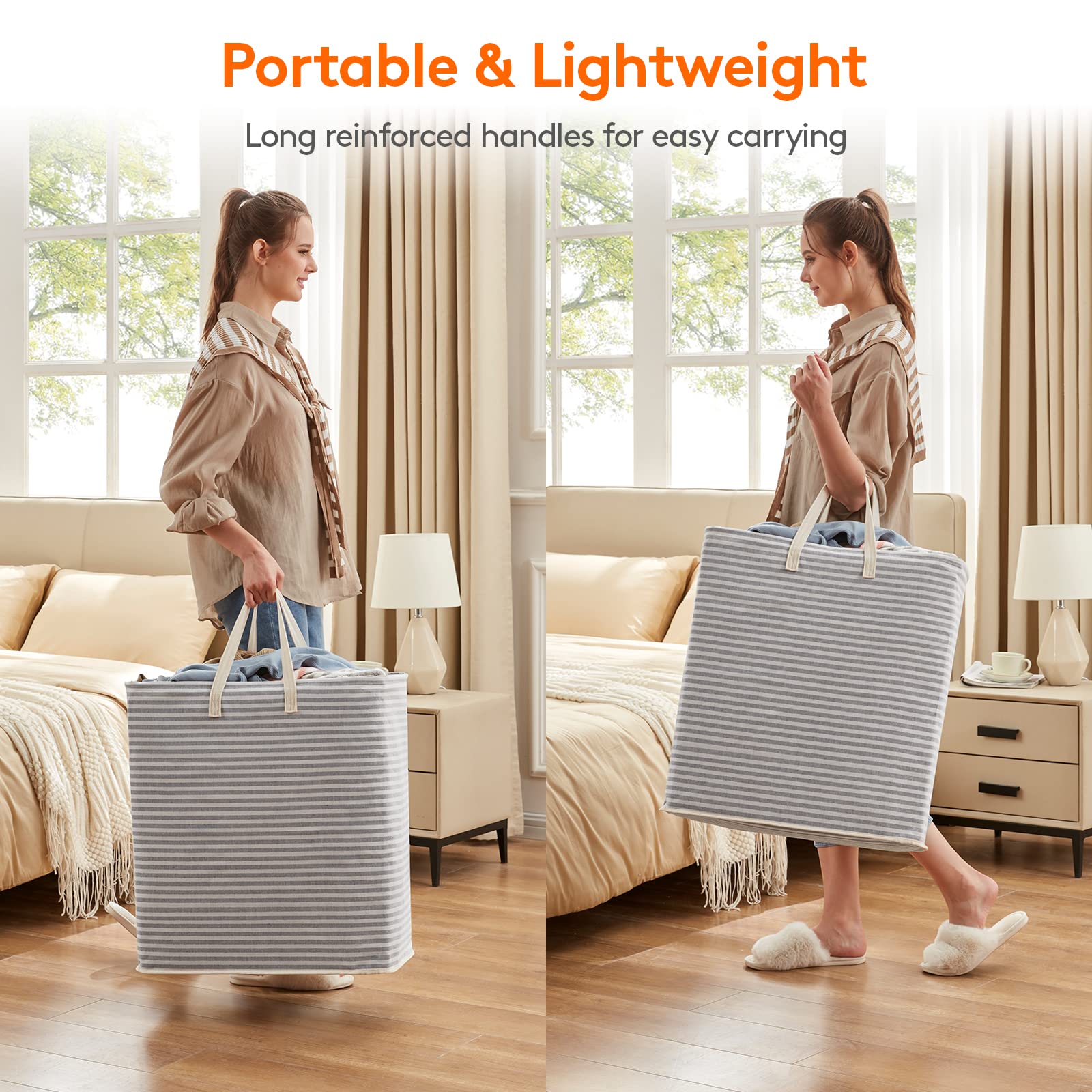 2 Pack Laundry Basket 100L Each (2 Count)