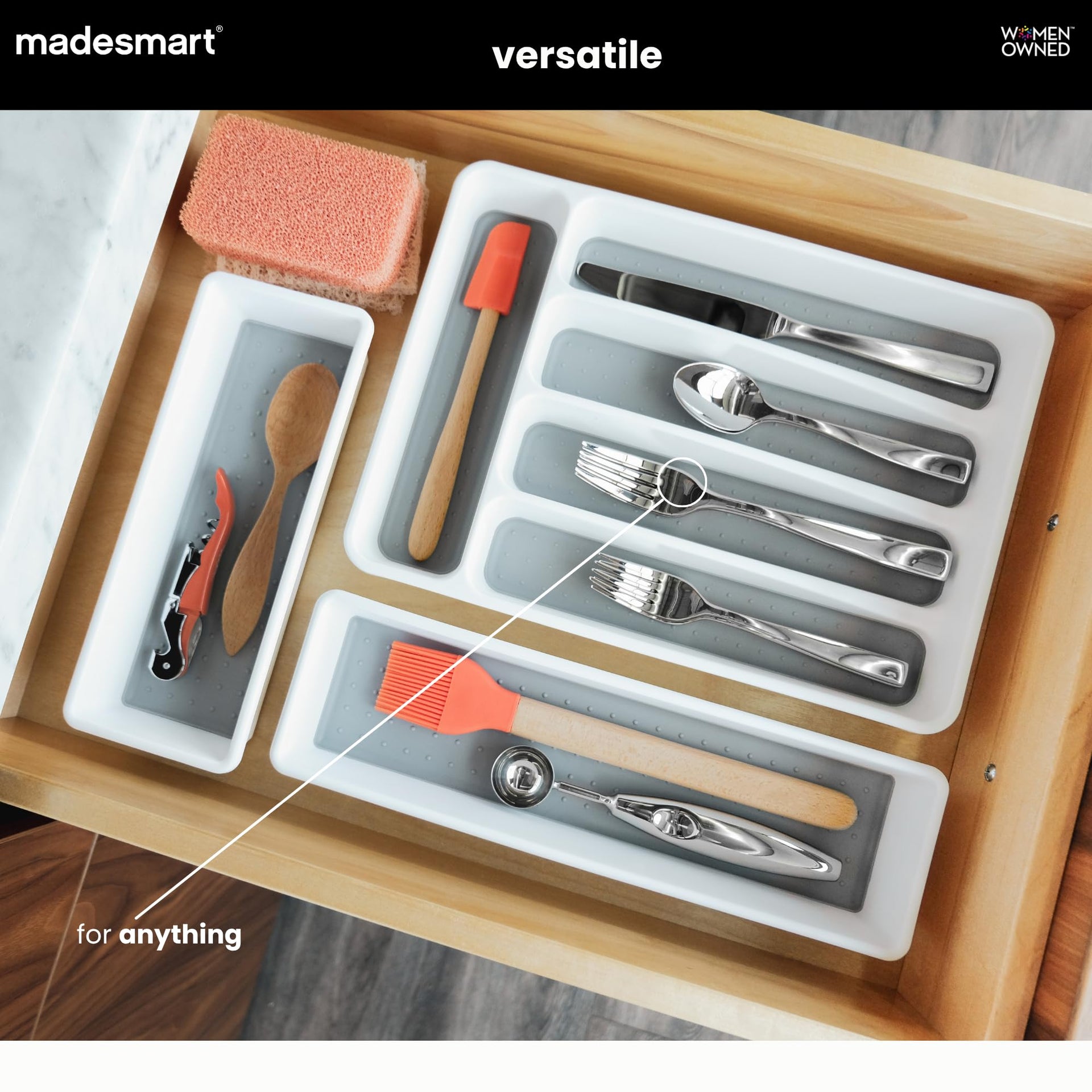 Classic 5 Compartment Compact Silverware Tray