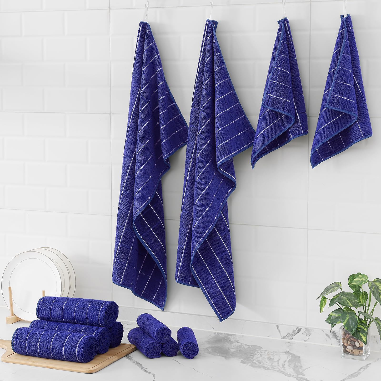 Microfiber Kitchen Towels and Dishcloths Sets (20 Count)