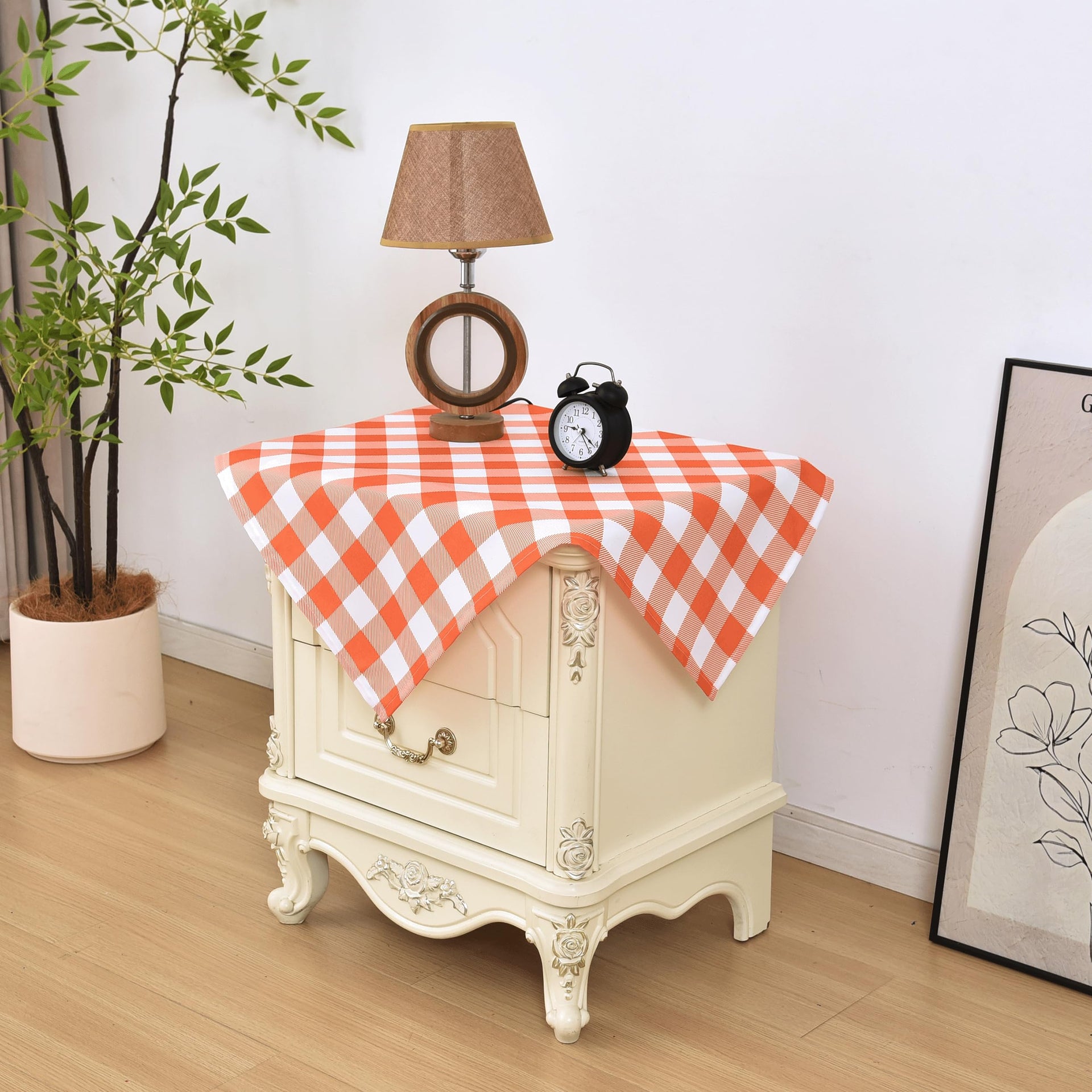 Waterproof Plaid Tablecloth Fabric