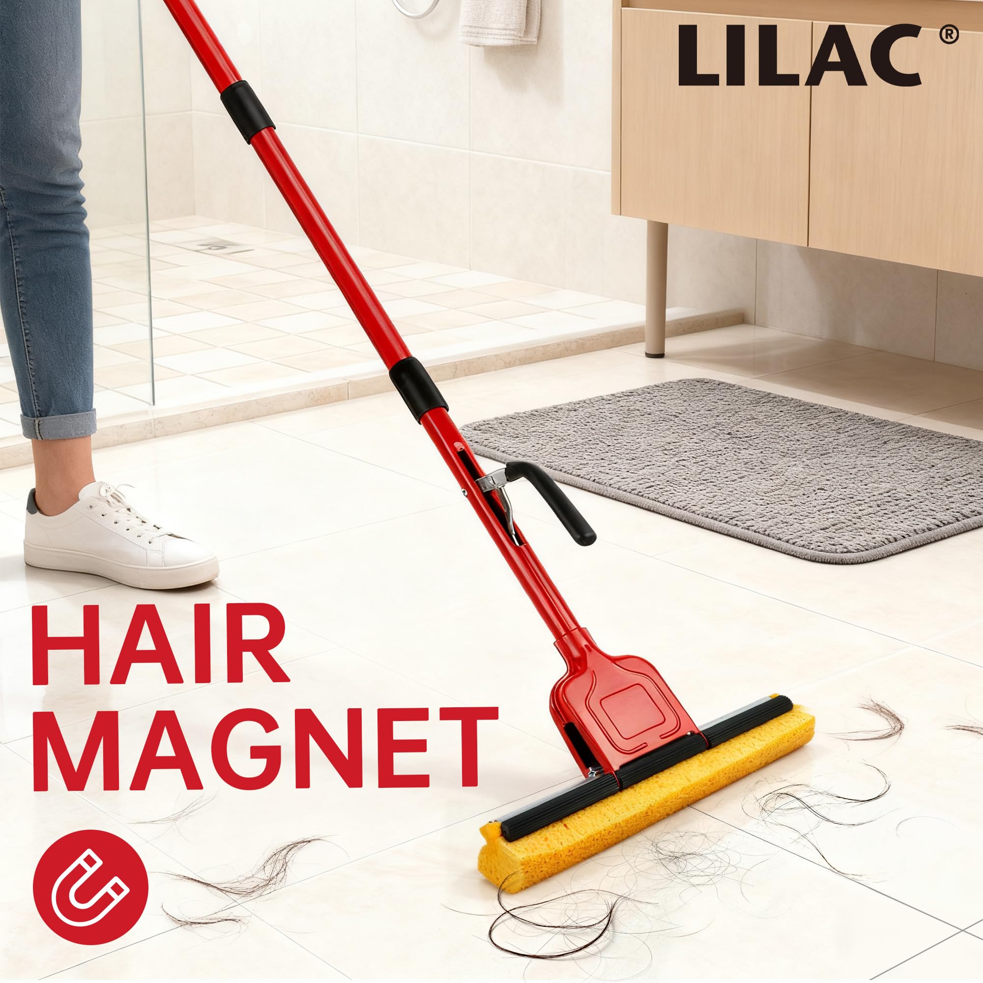 Cellulose Sponge Pop Up Sponge Mop with 1 Swop Roller Sponge mop Suitable for Wood