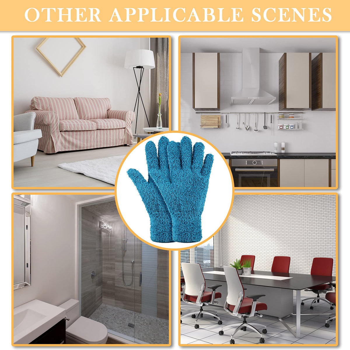 3 Pairs Microfiber Dusting Gloves for Plants Leaf