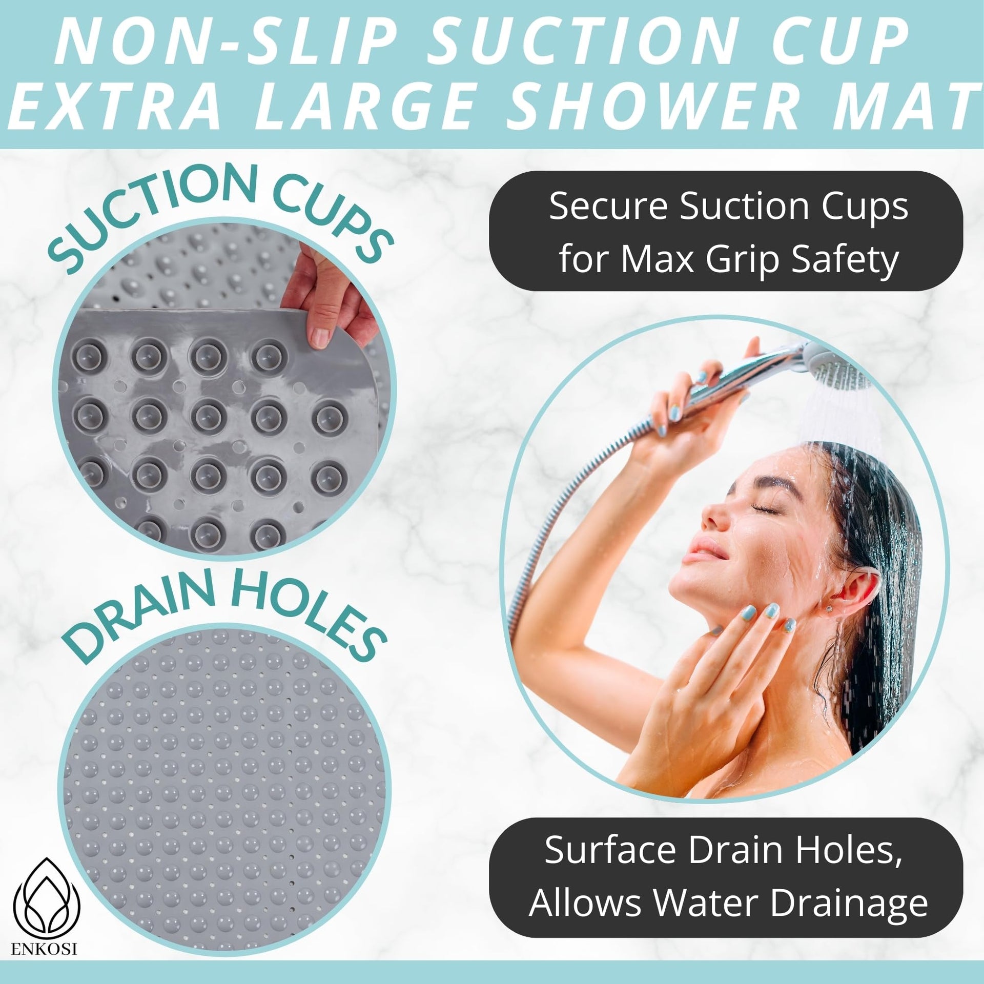 Extra Large Shower Mat Non Slip