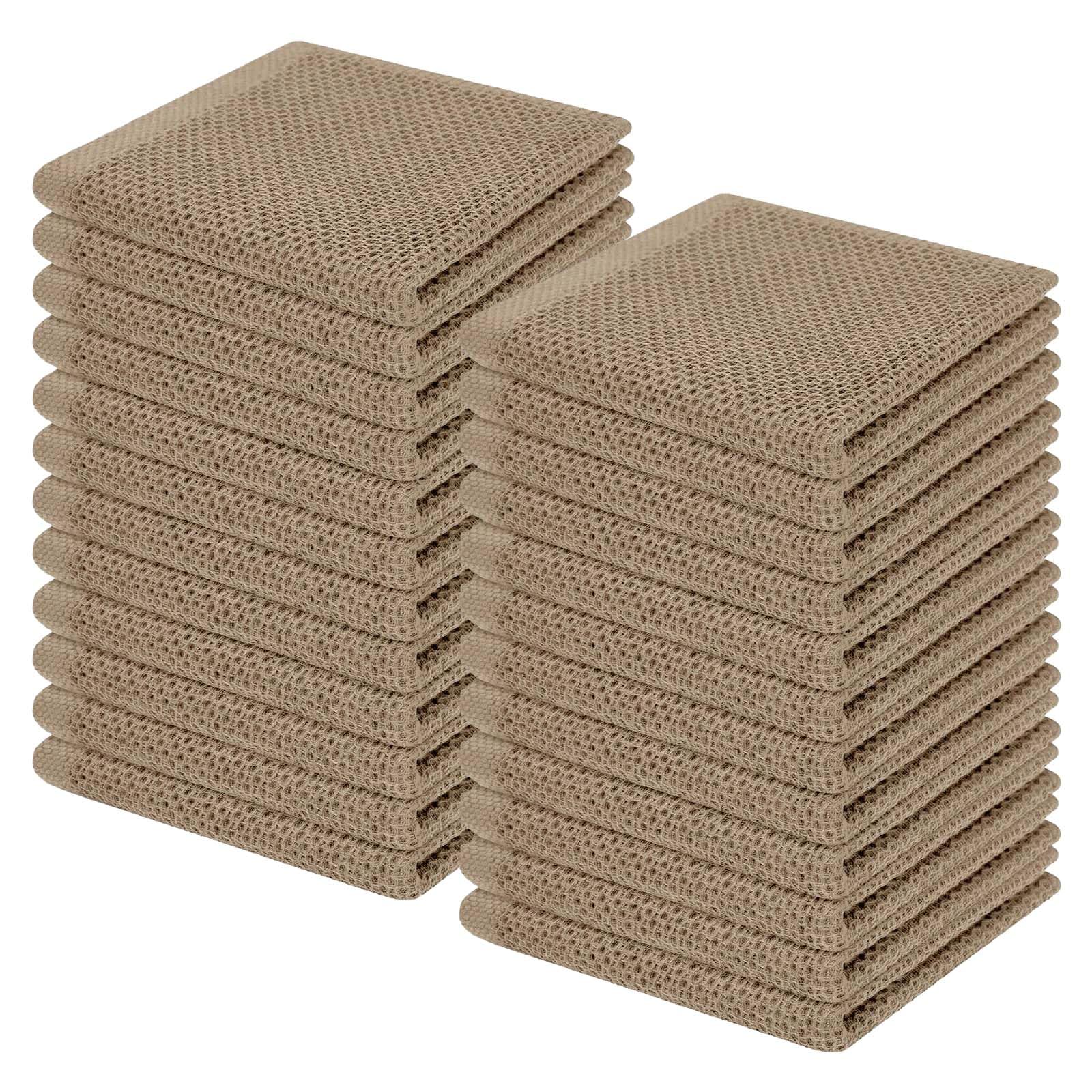 100% Cotton Waffle Weave Kitchen Dish Cloths 24 (24 Count)