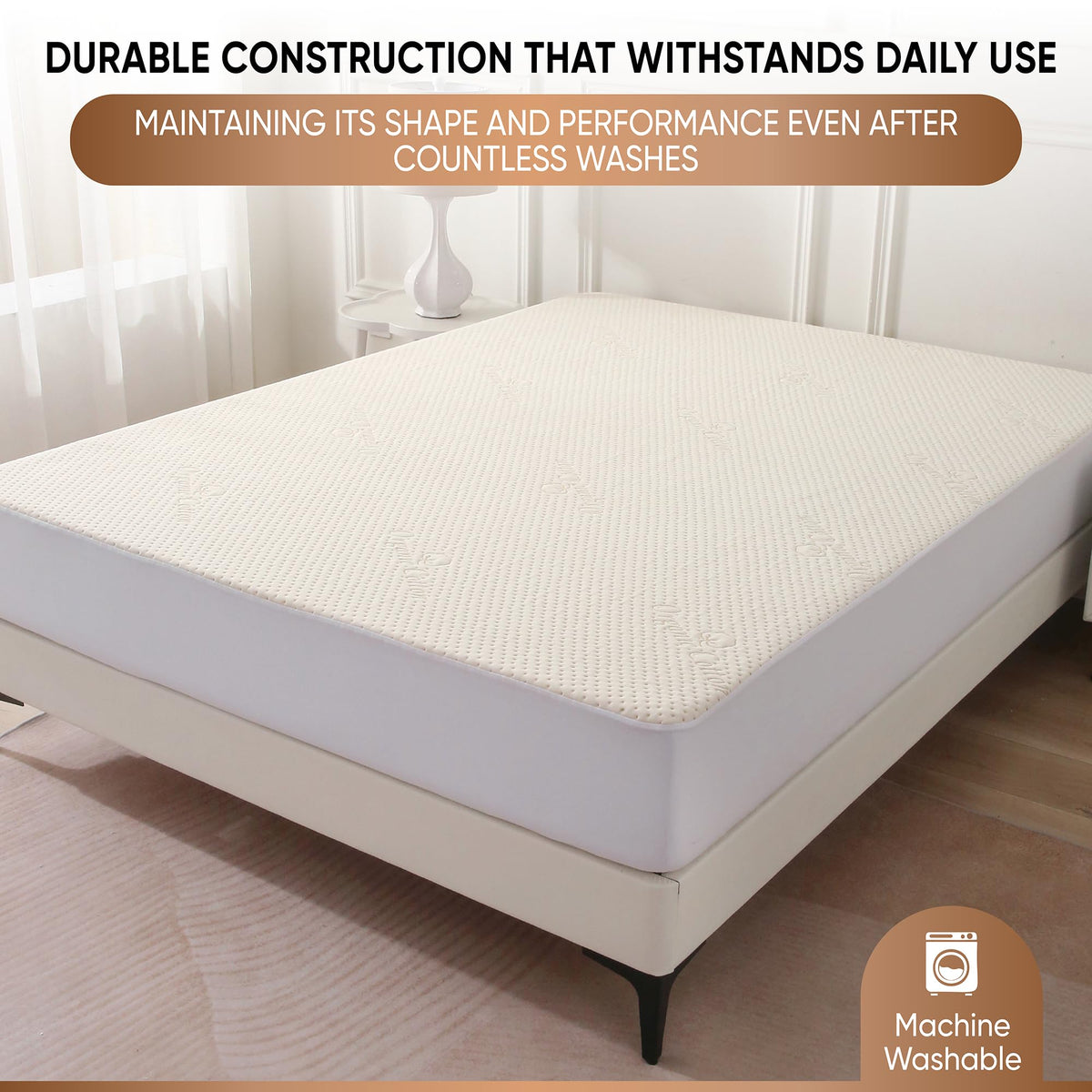 Luxury Waterproof Organic Mattress Protector Queen Size