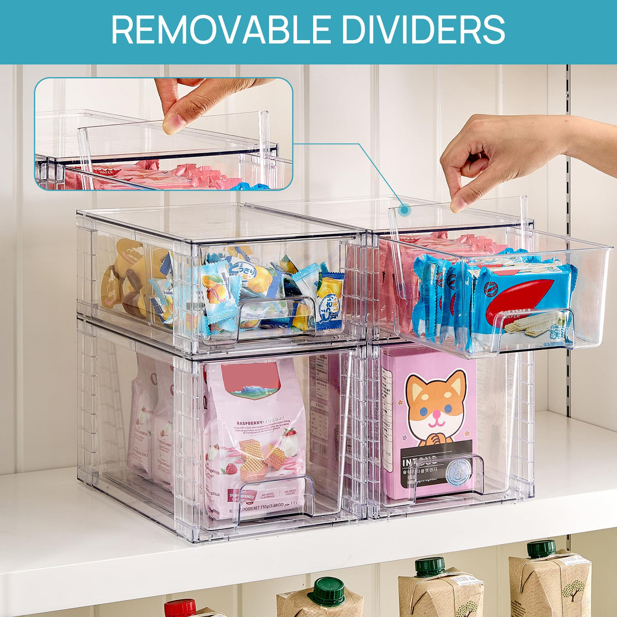 Clear Stackable Storage Drawers (8 Count)