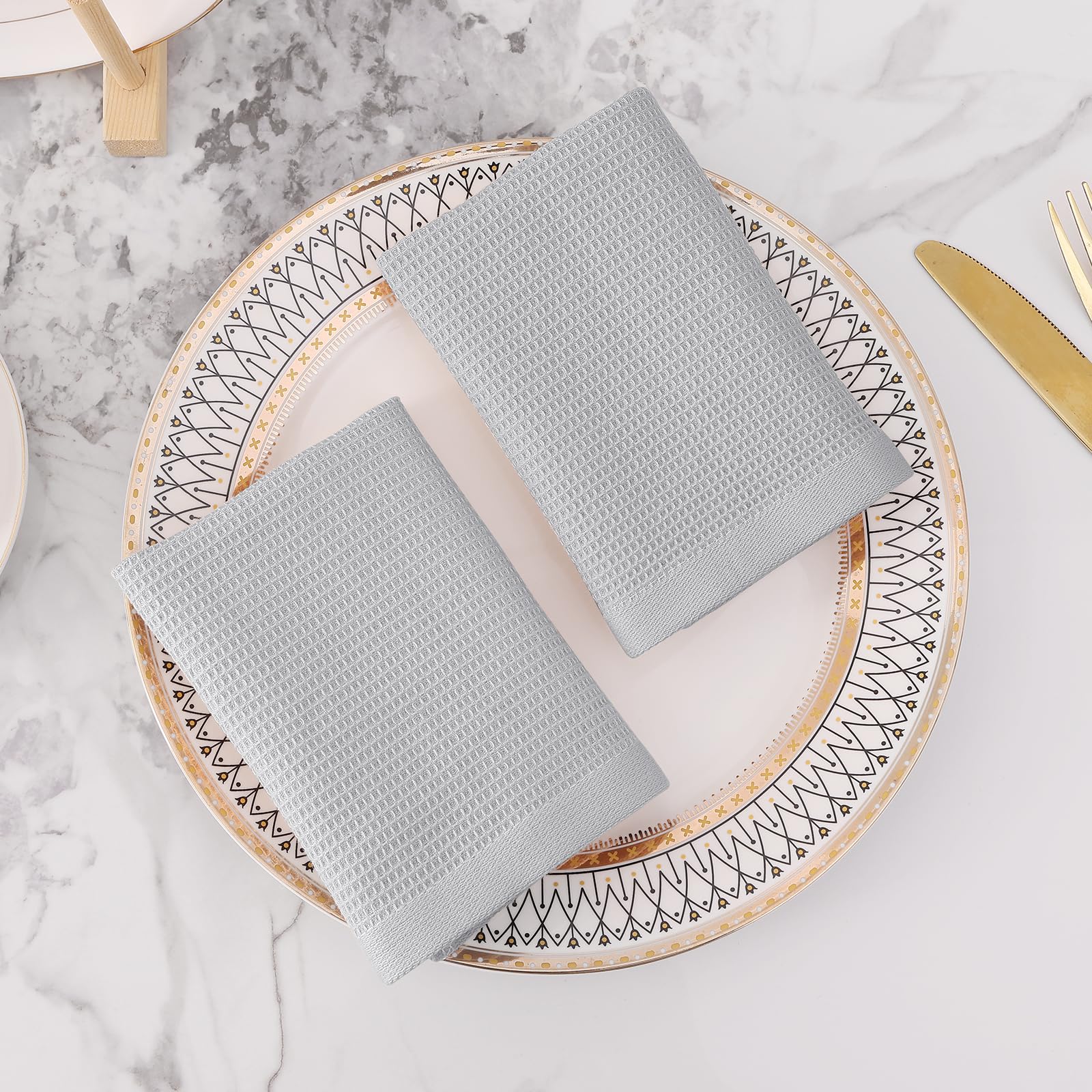 100% Cotton Waffle Weave Dish Cloths (12 Count)