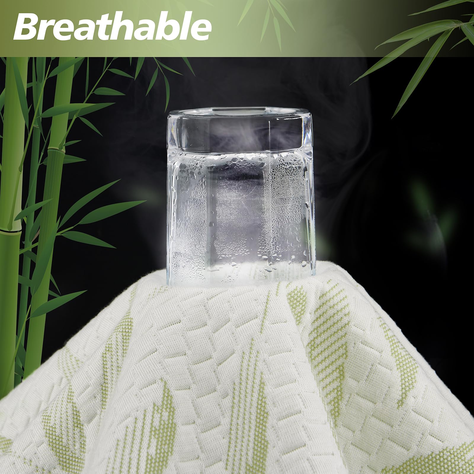 Full Size Mattress Protector Waterproof Mattress Pad Washable Bamboo Rayon Mattress Cover Breathable Noiseless Bed Protector 5"