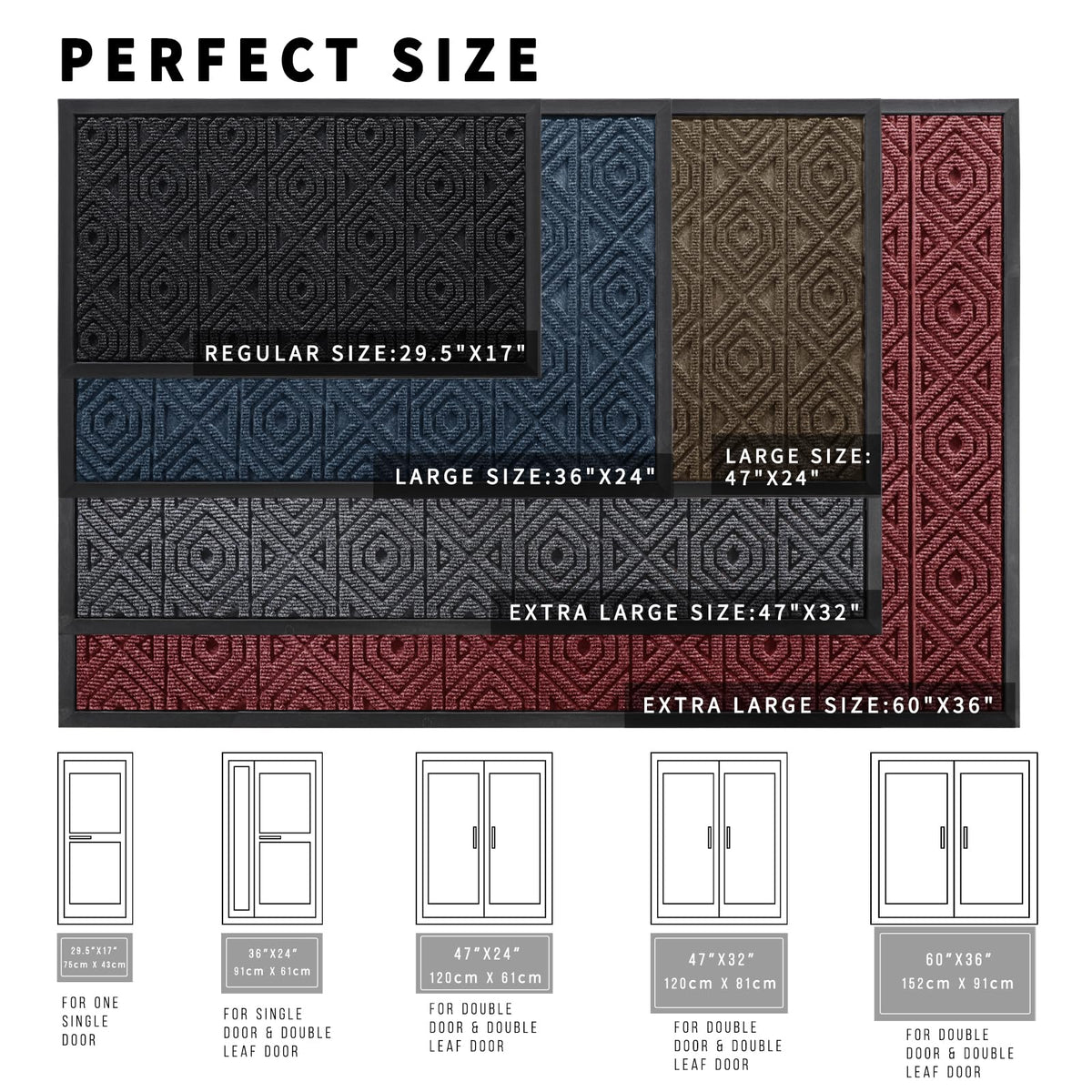 Door Mat Outdoor Indoor Entrance Welcome Mat