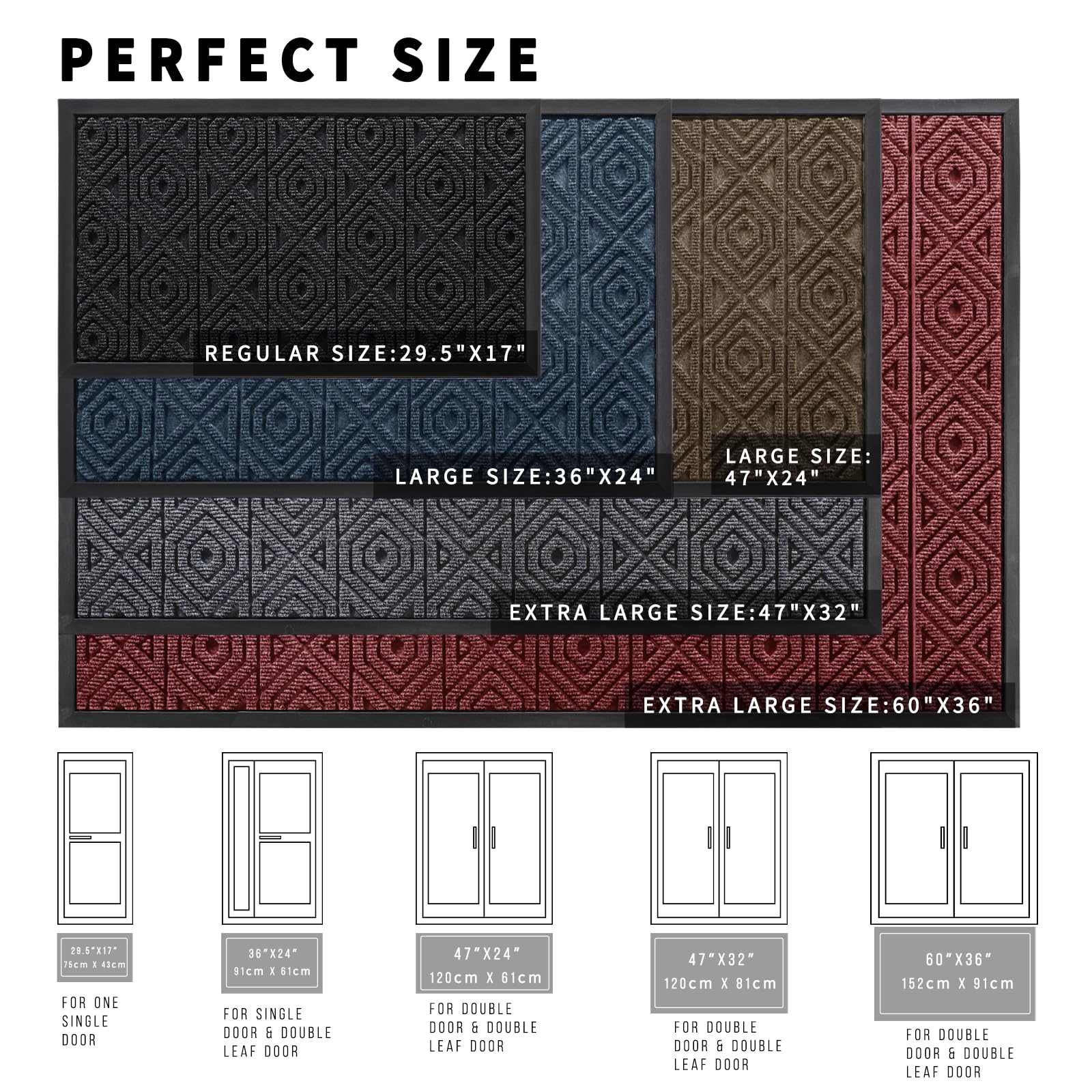 Door Mat Outdoor Indoor Entrance Welcome Mat