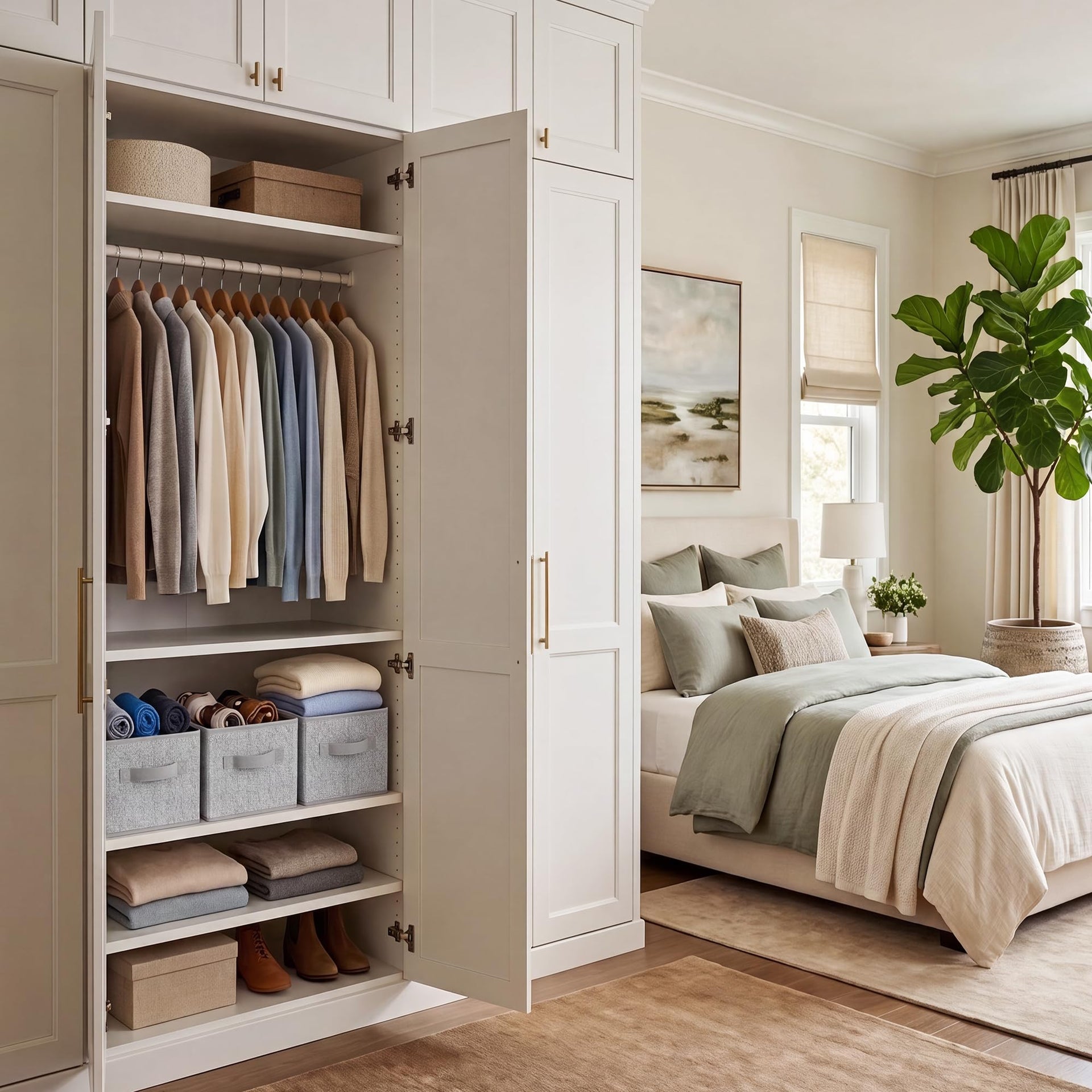 Closet Storage Bins with Handles (3 Count)