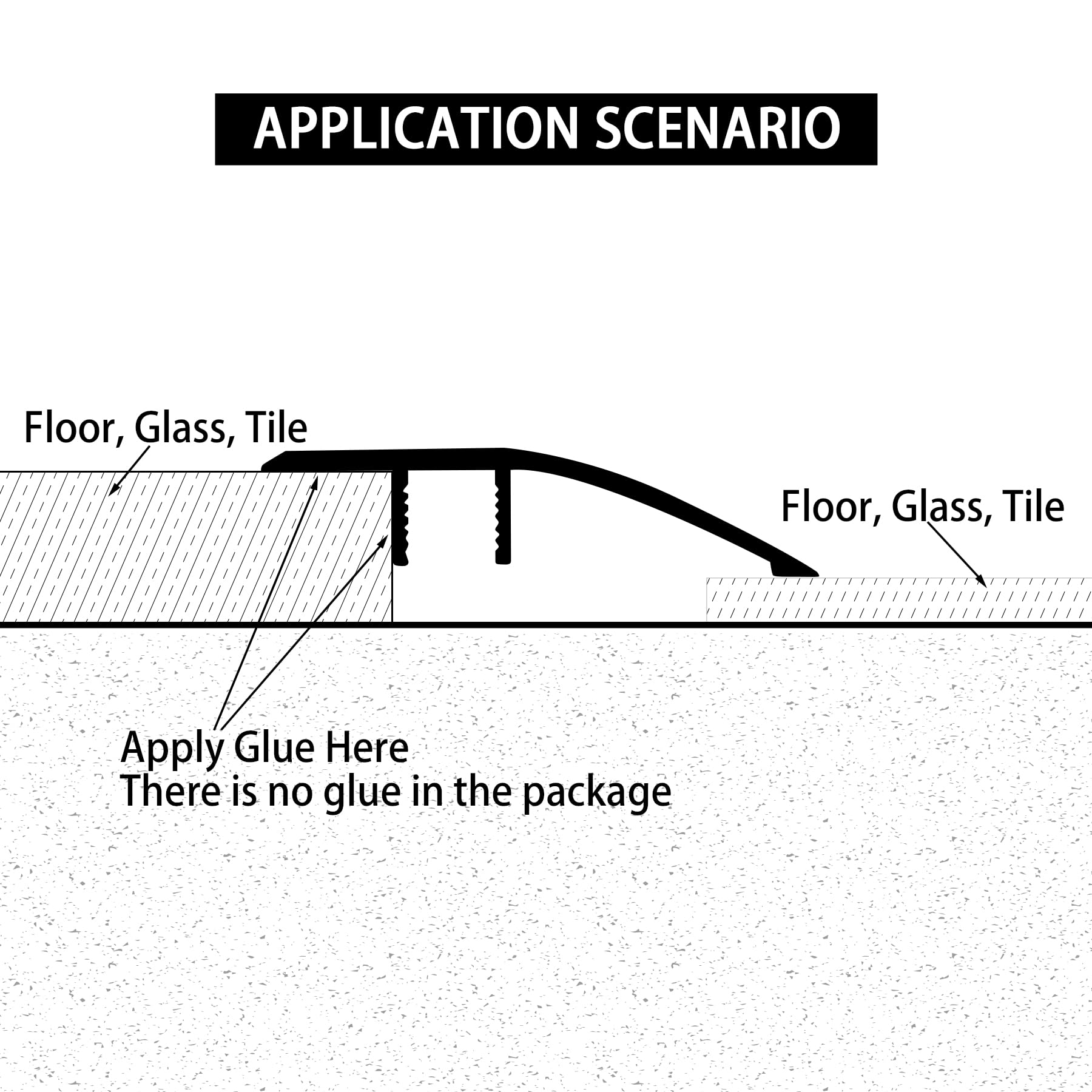 Aluminum Floor Transition Threshold Strip (150 grams)