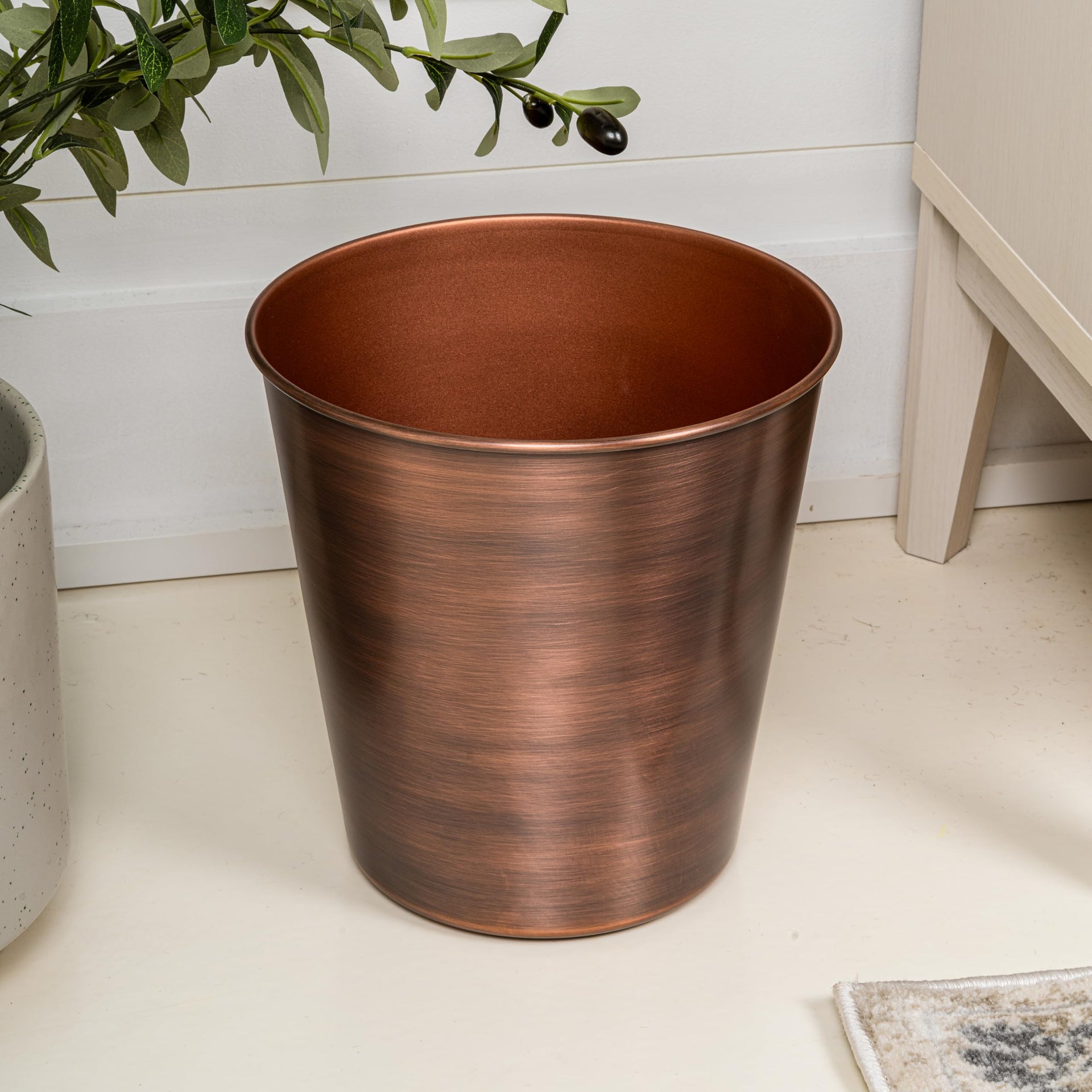 Nolan 2 Gal Smooth Steel Wastebasket (2 Count)