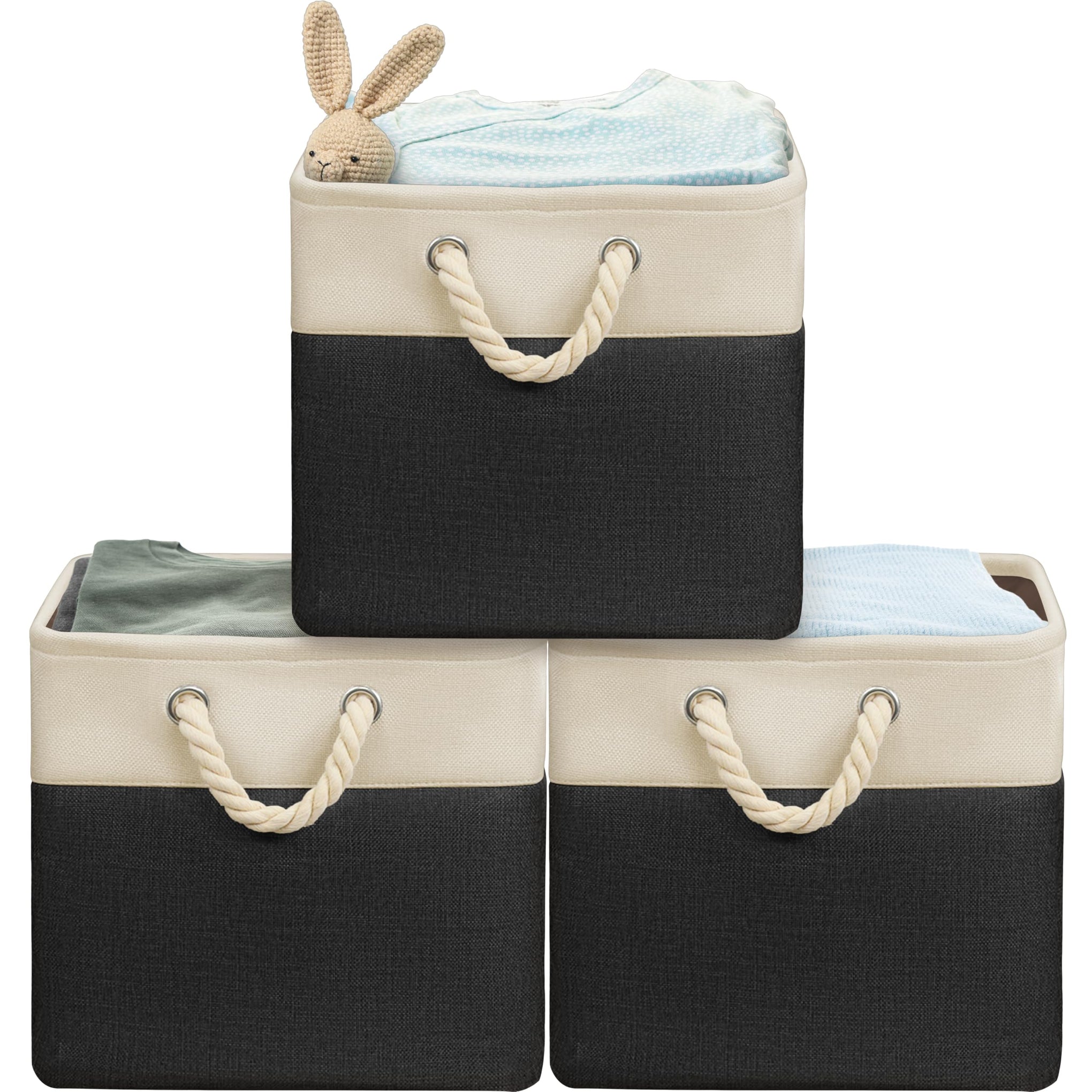 13" x 13" Large Fabric Storage Cubes (3 Count)