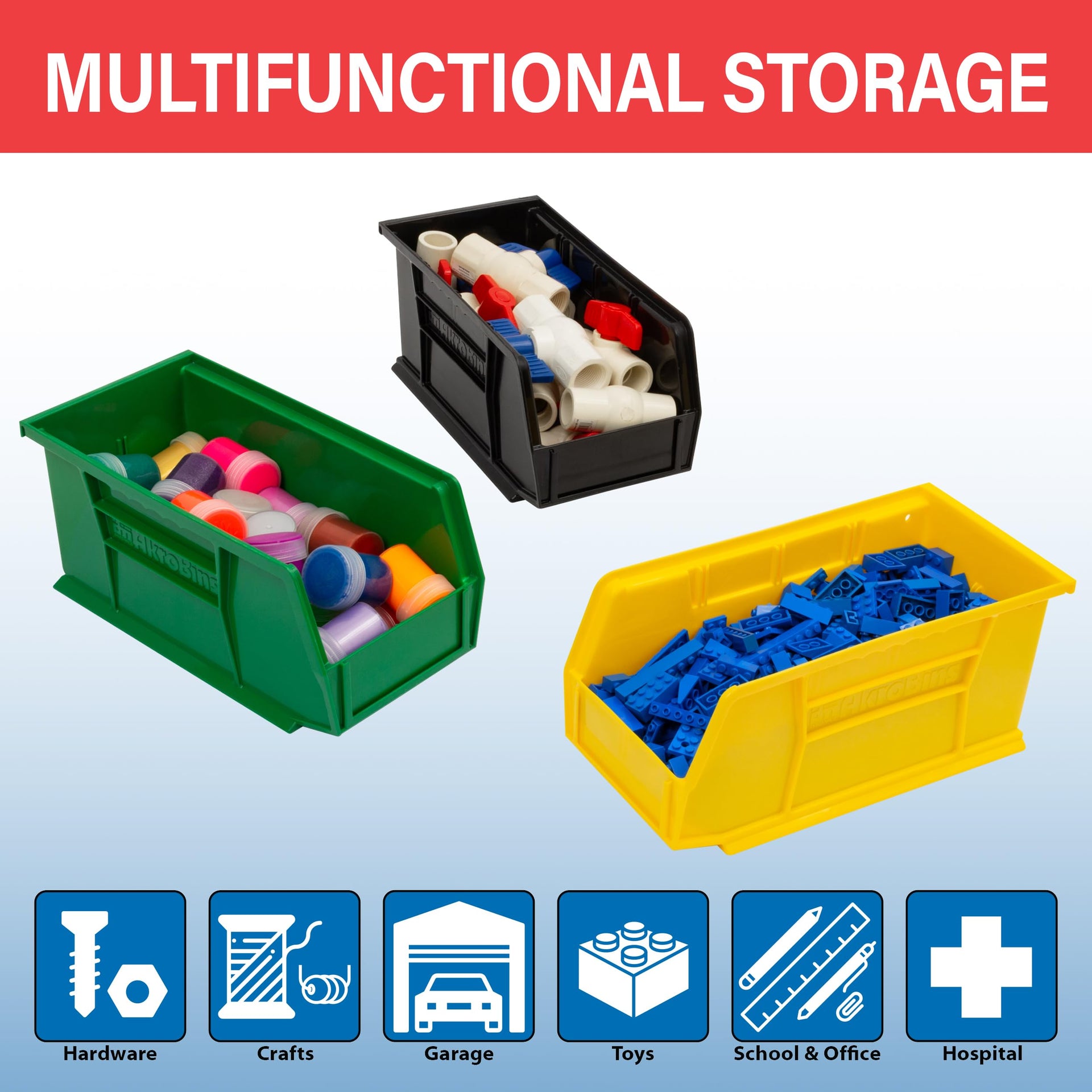 30230 AkroBins Plastic Storage Bins (12 Count)