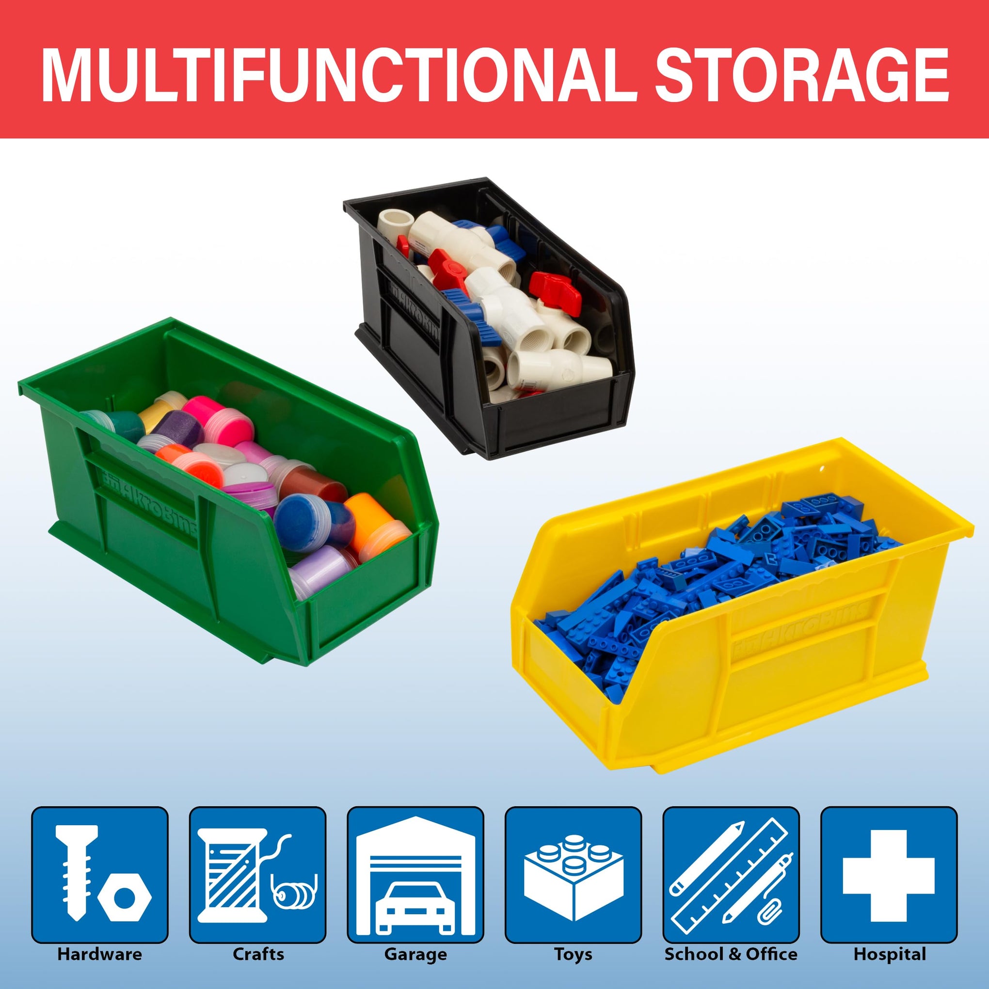 30230 AkroBins Plastic Storage Bins (12 Count)