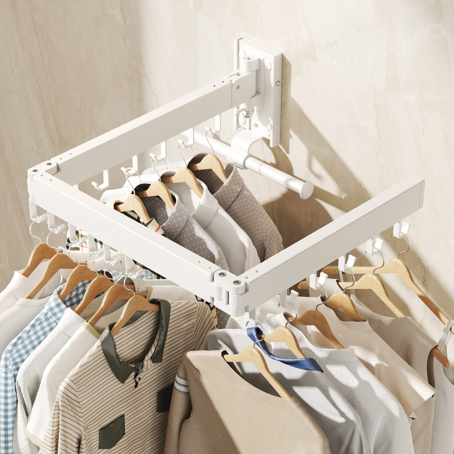 Wall Mounted Clothes Hanger Rack