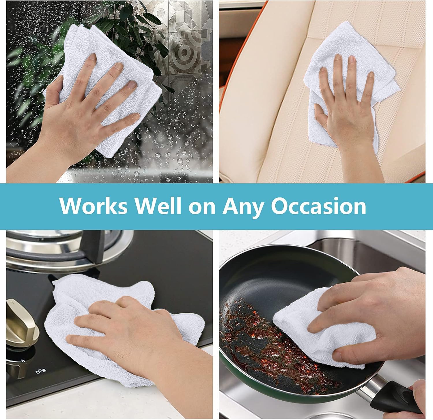 White Cleaning Rags 5 Pack (5 Count)