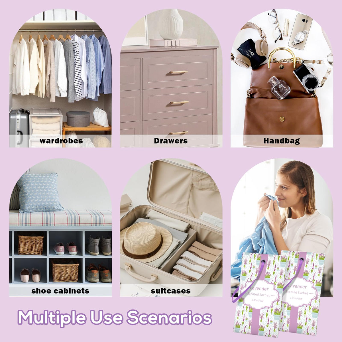 Lavender Sachets for Drawer and Closet (14 Count)