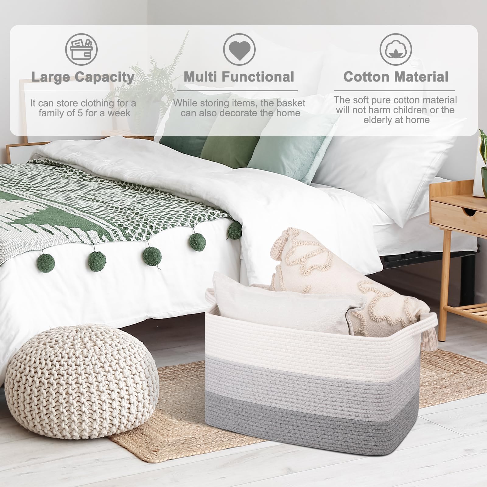 Rectangle Woven Storage Basket