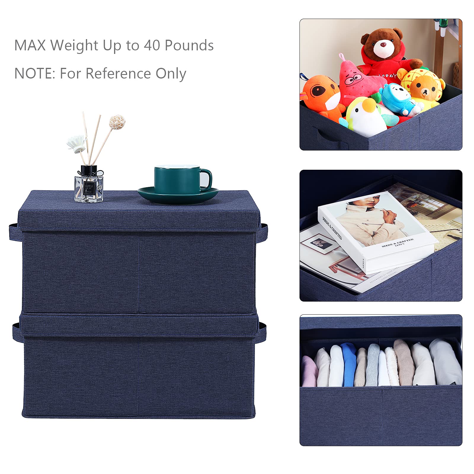 Foldable Storage Bins with Lids (2 Count)