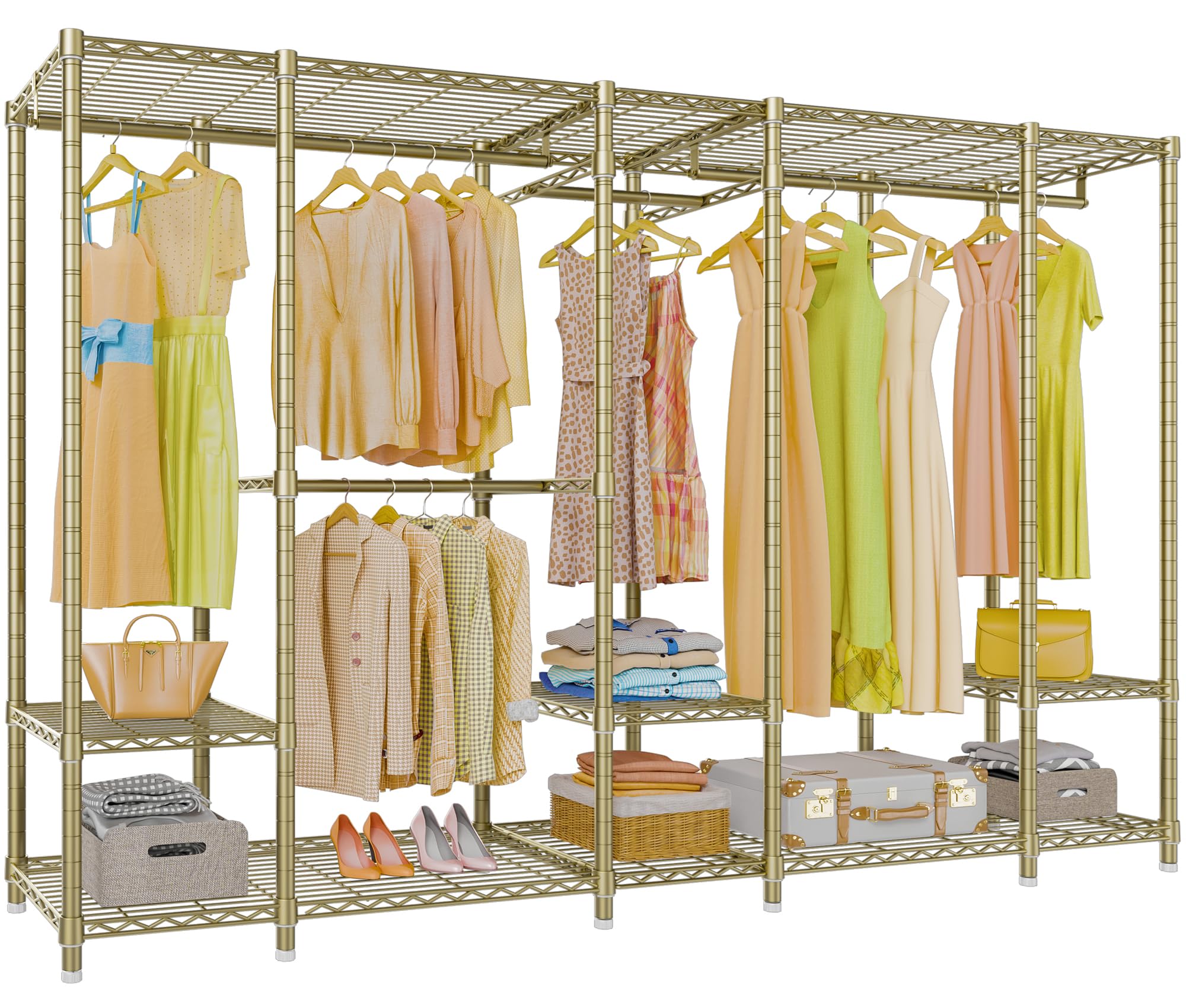 V50 Modern Clothing Rack with Adjustable Shelves