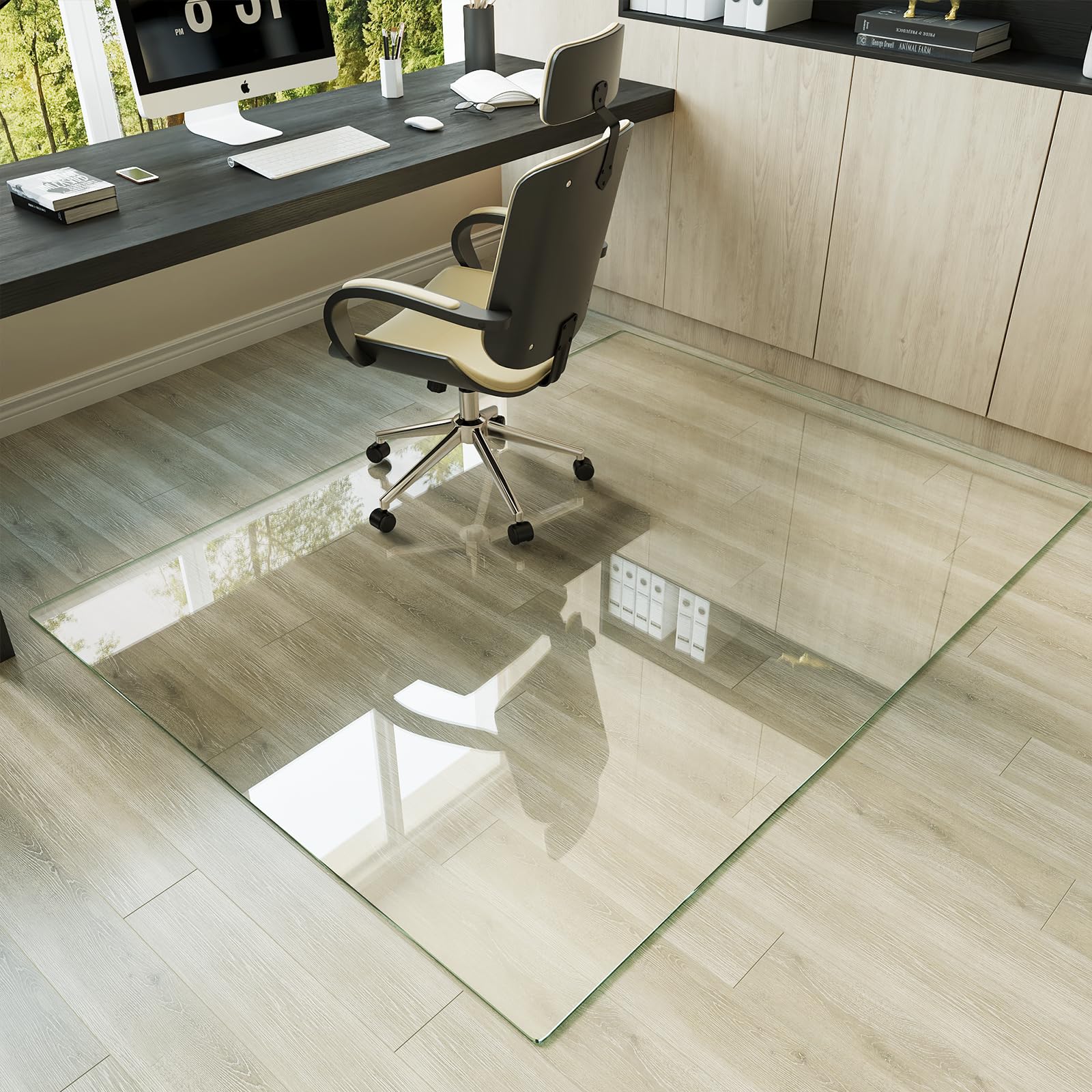 60" x 80" Office Chair Mat for Hardwood Floors & Carpets