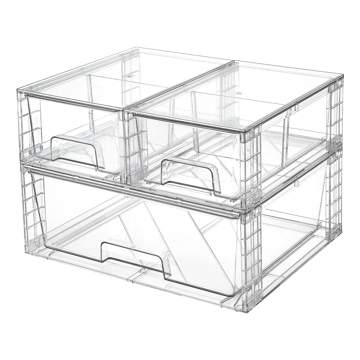 Clear Stackable Storage Drawers (3 Count)