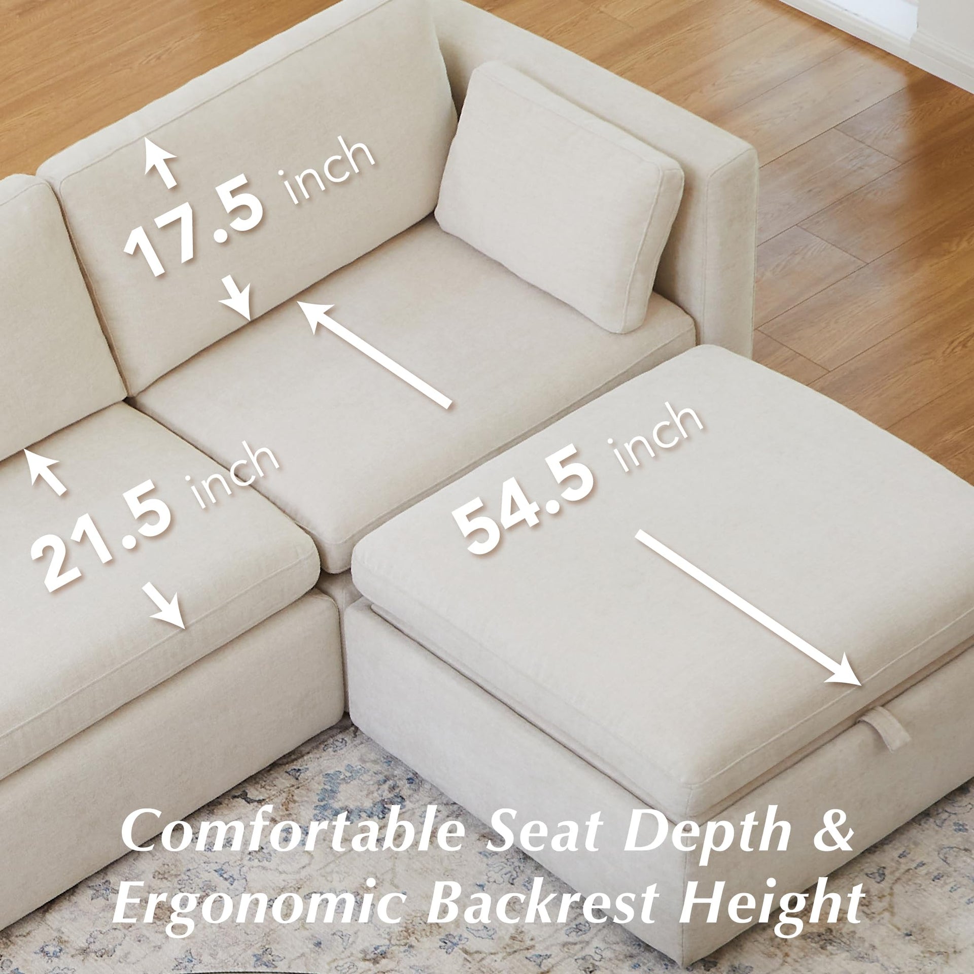 112" Modular Sectional Sofa (4 Count)