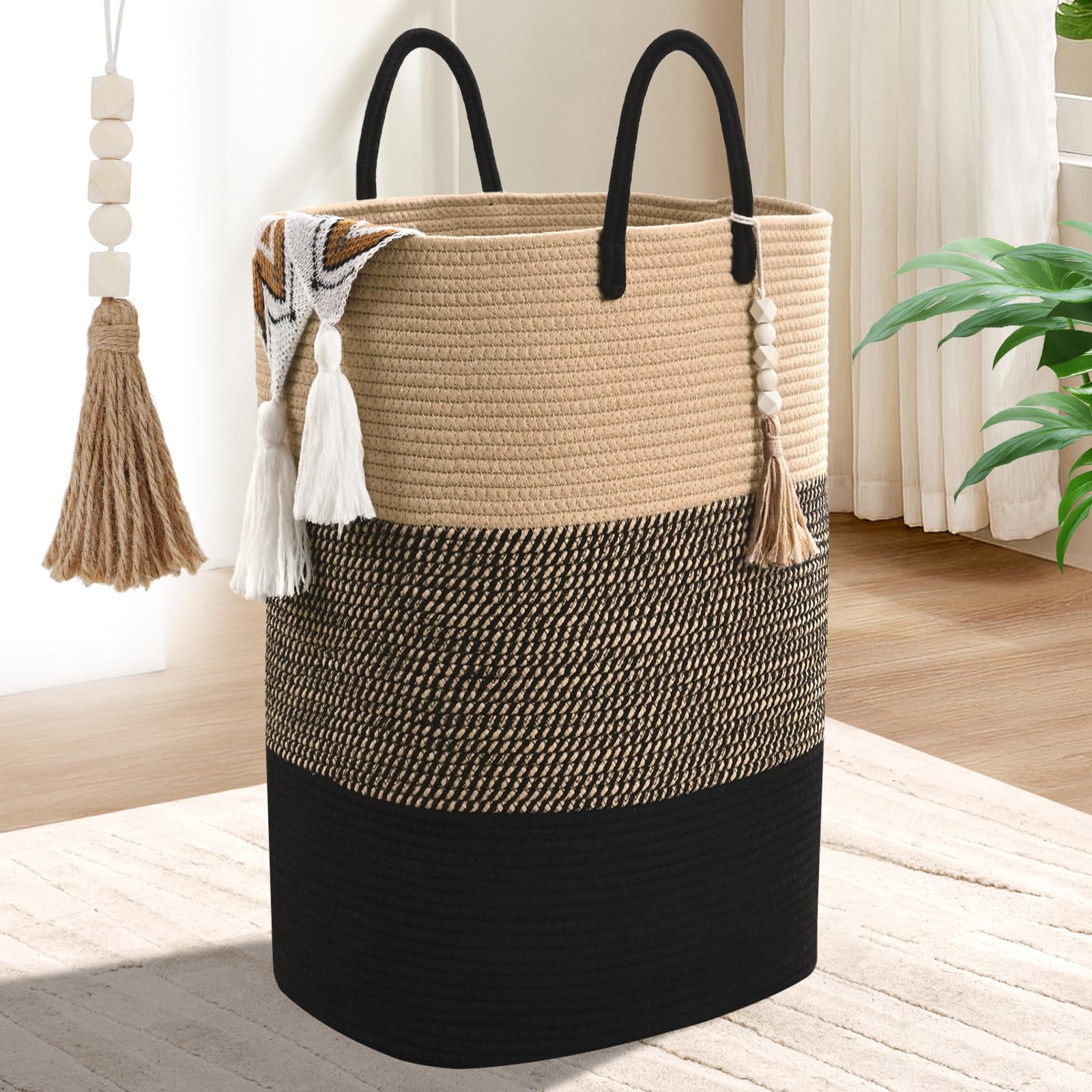 Woven Laundry Basket for Clothes (16 Ounce)