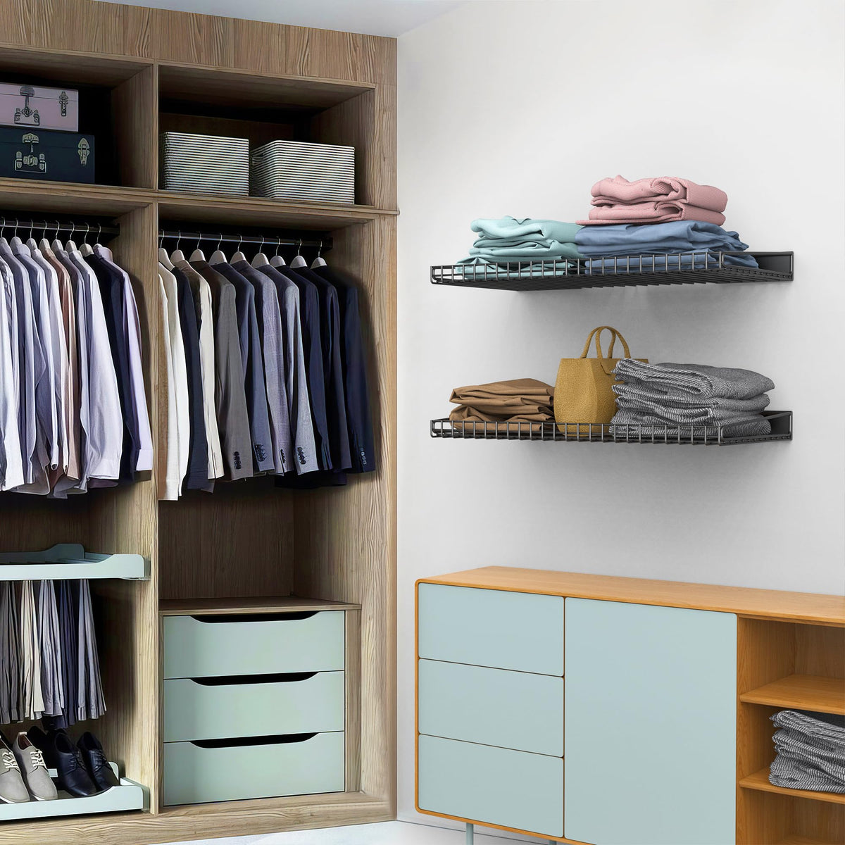 Wall Mounted Storage Shelf for Garage (2 Count)