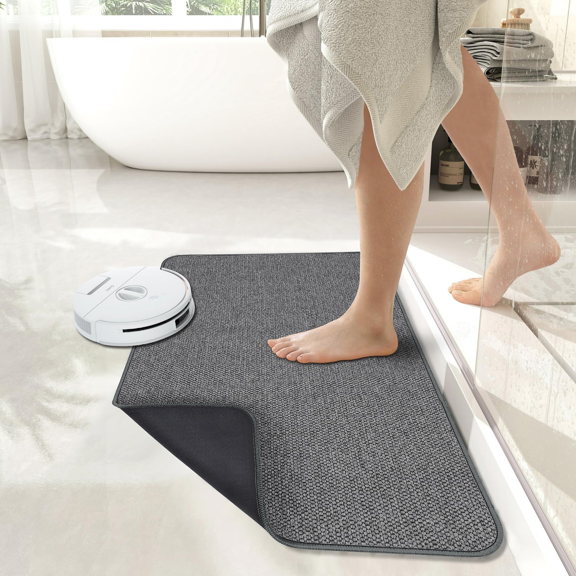 Bath Mat Ultra Thin Bathroom Rugs (640 sq in)