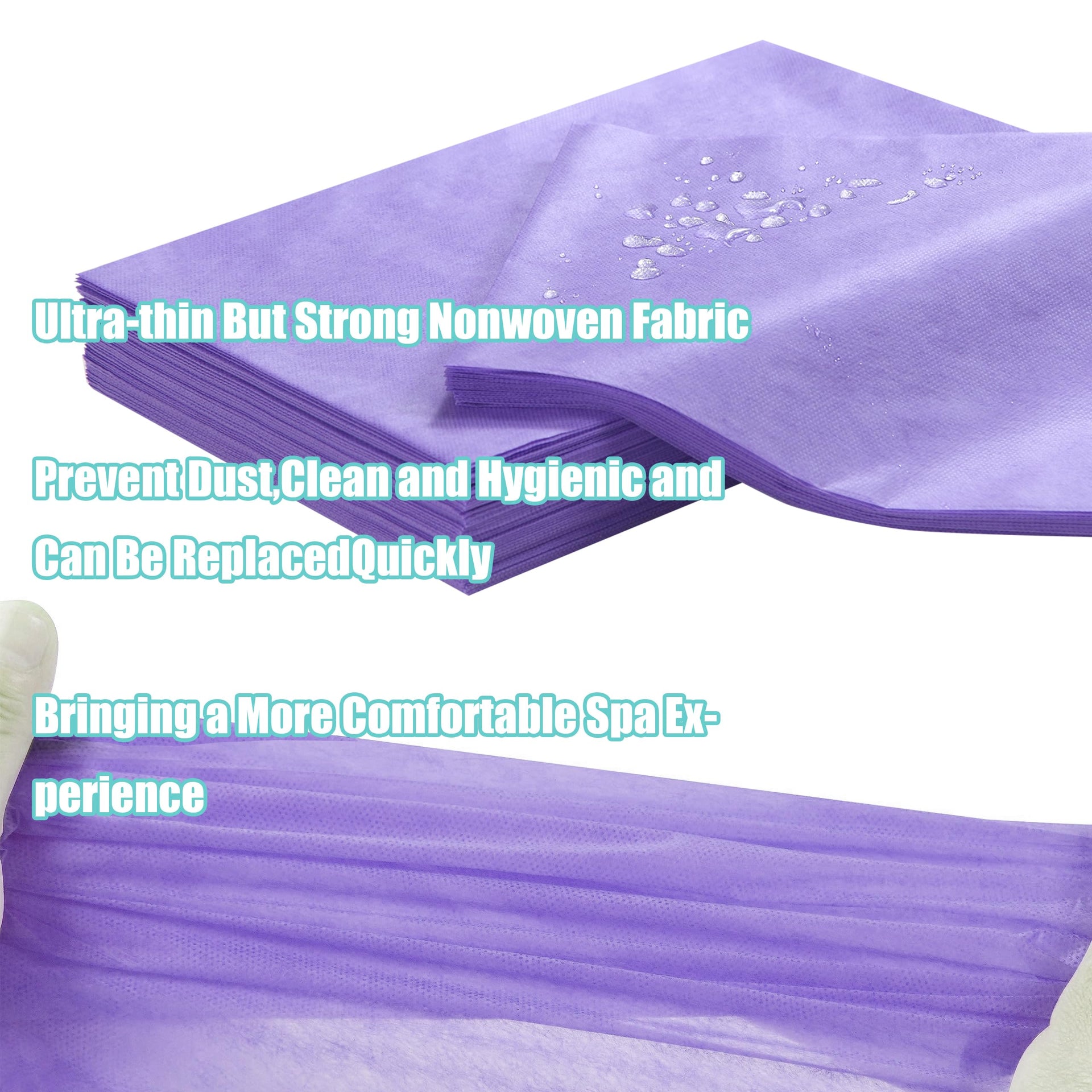 Disposable Bed Sheets for Massage Table 100 Pcs 31" x 71" Waterproof Massage Table Sheets Soft Non Woven Fabric SPA Massage Table Bed Cover Breathable for Beauty Tattoos Waxing Travel (100 Count)