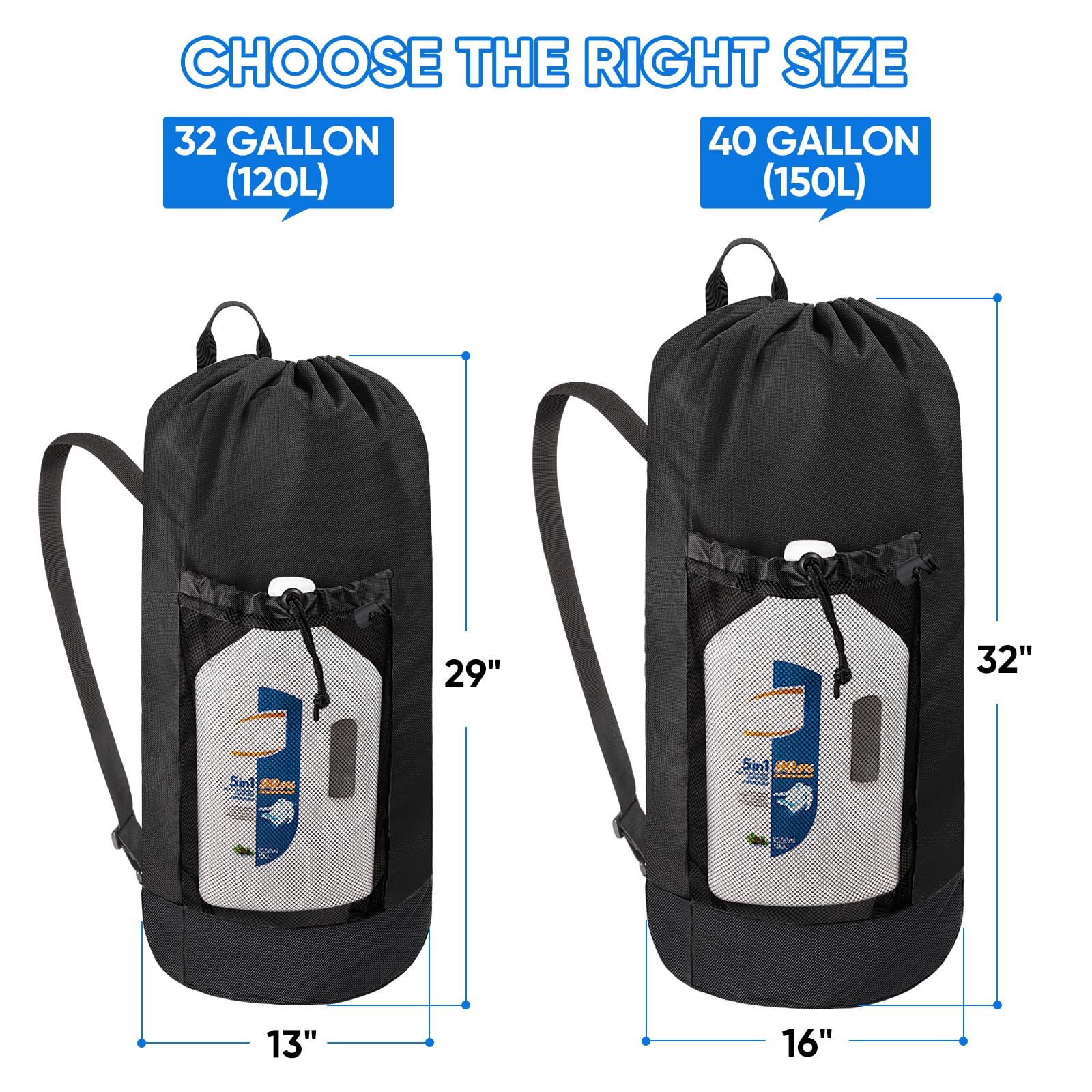 150L Laundry Bag Backpack