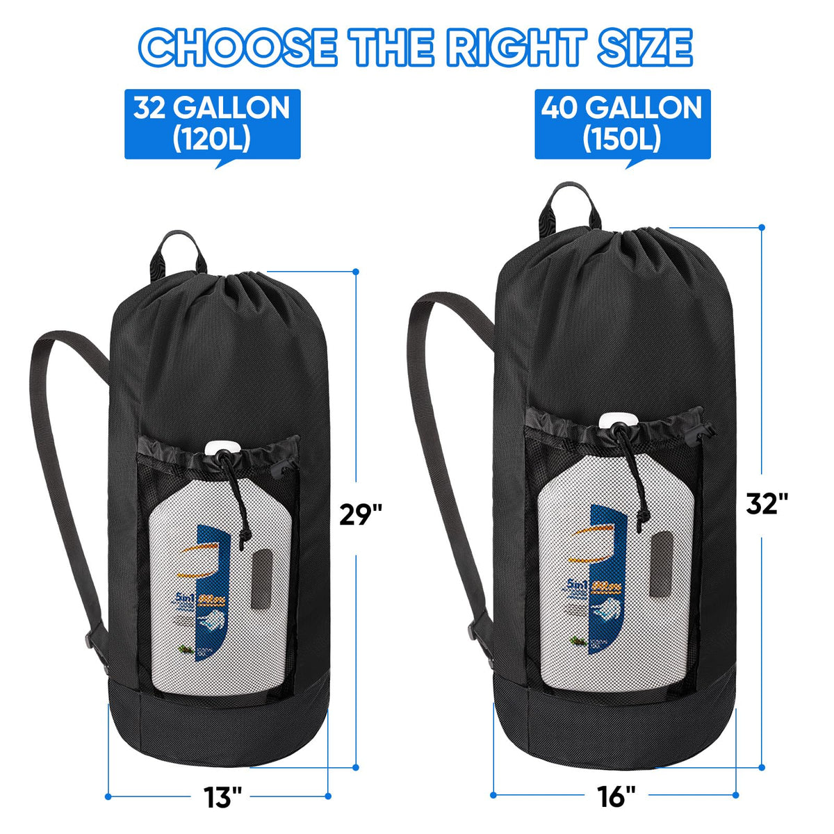 120L Laundry Bag Backpack