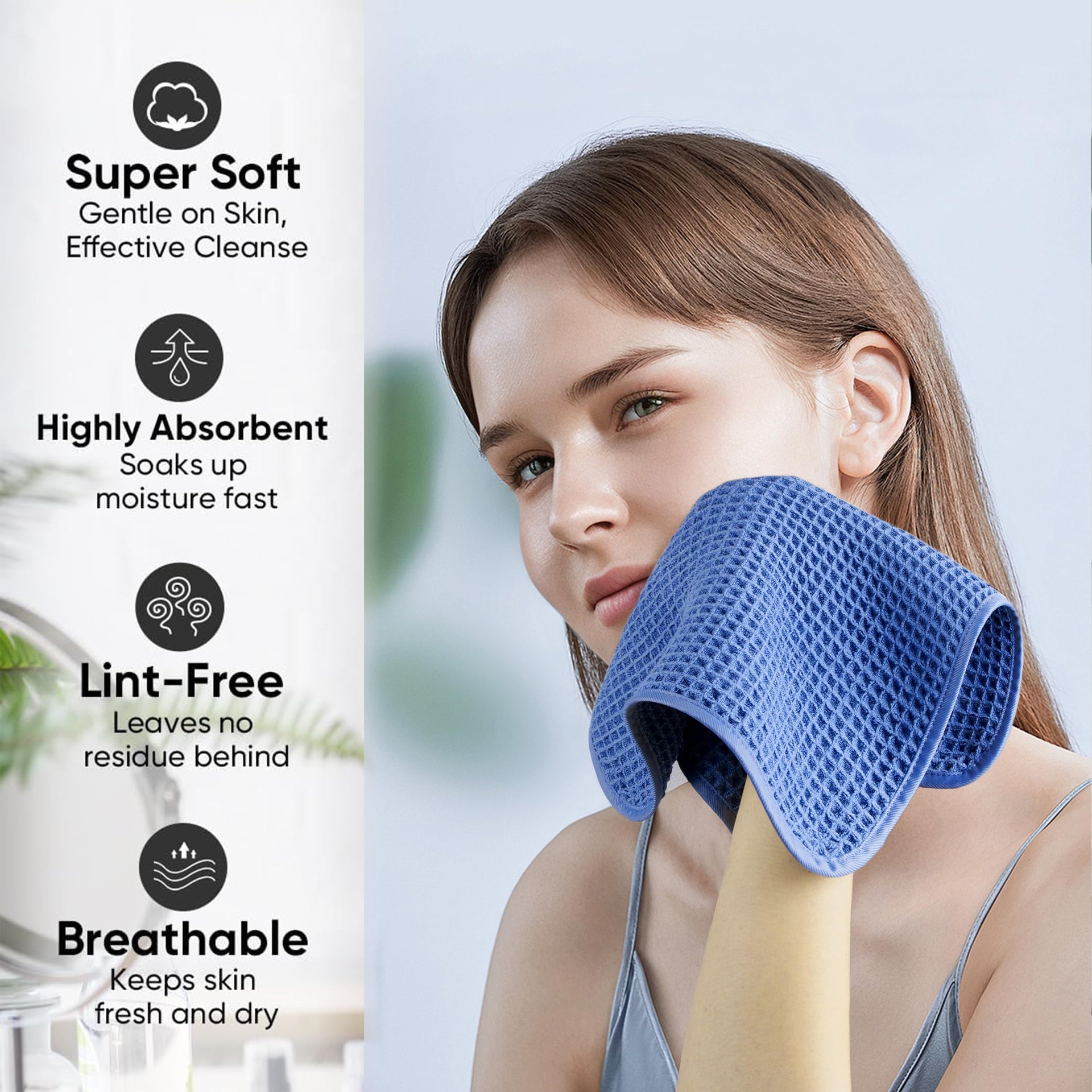 ber Waffle Face Towels (2 Count)