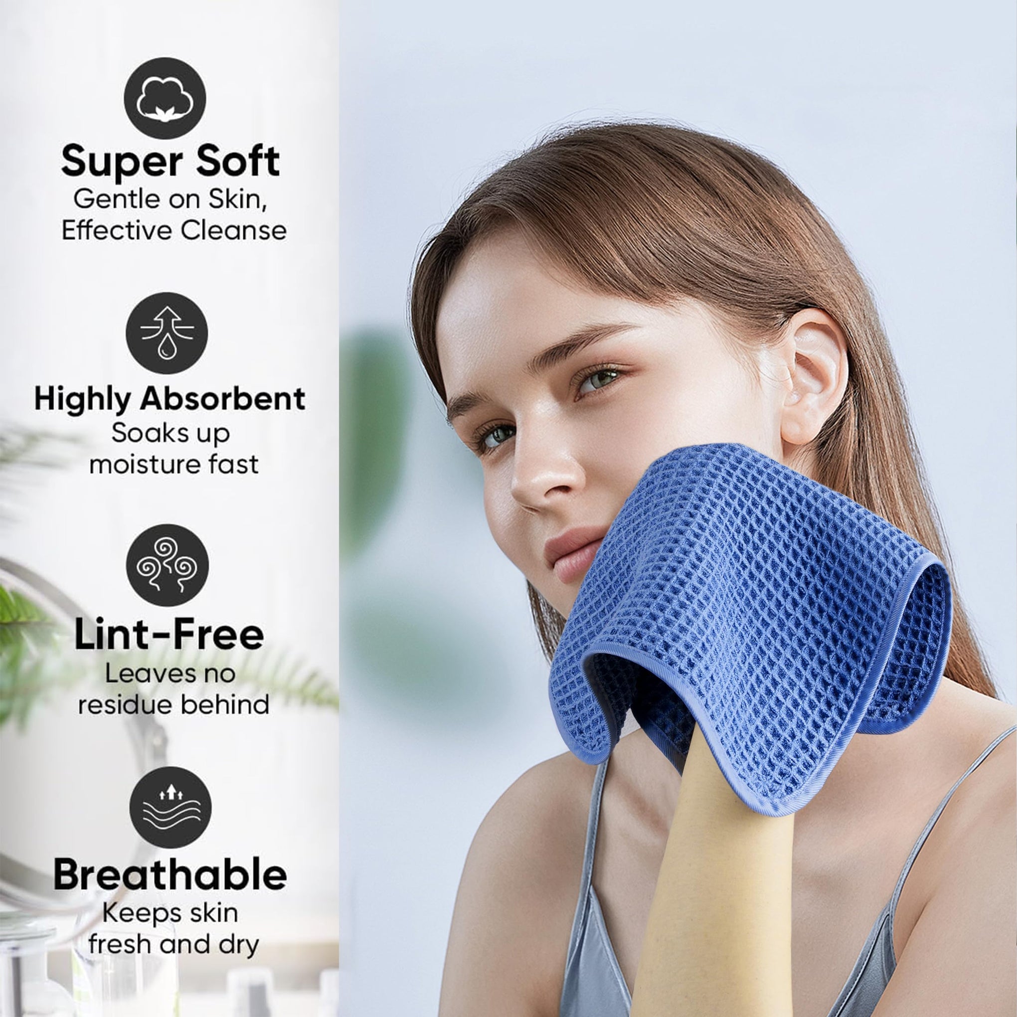 ber Waffle Face Towels (2 Count)