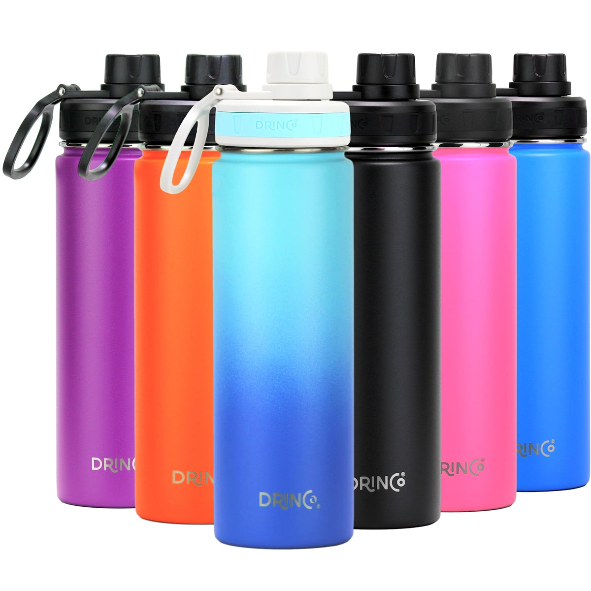Stainless Steel Water Bottle Spout Lid Vacuum Insulated Double Wall Water Bottle Wide Mouth