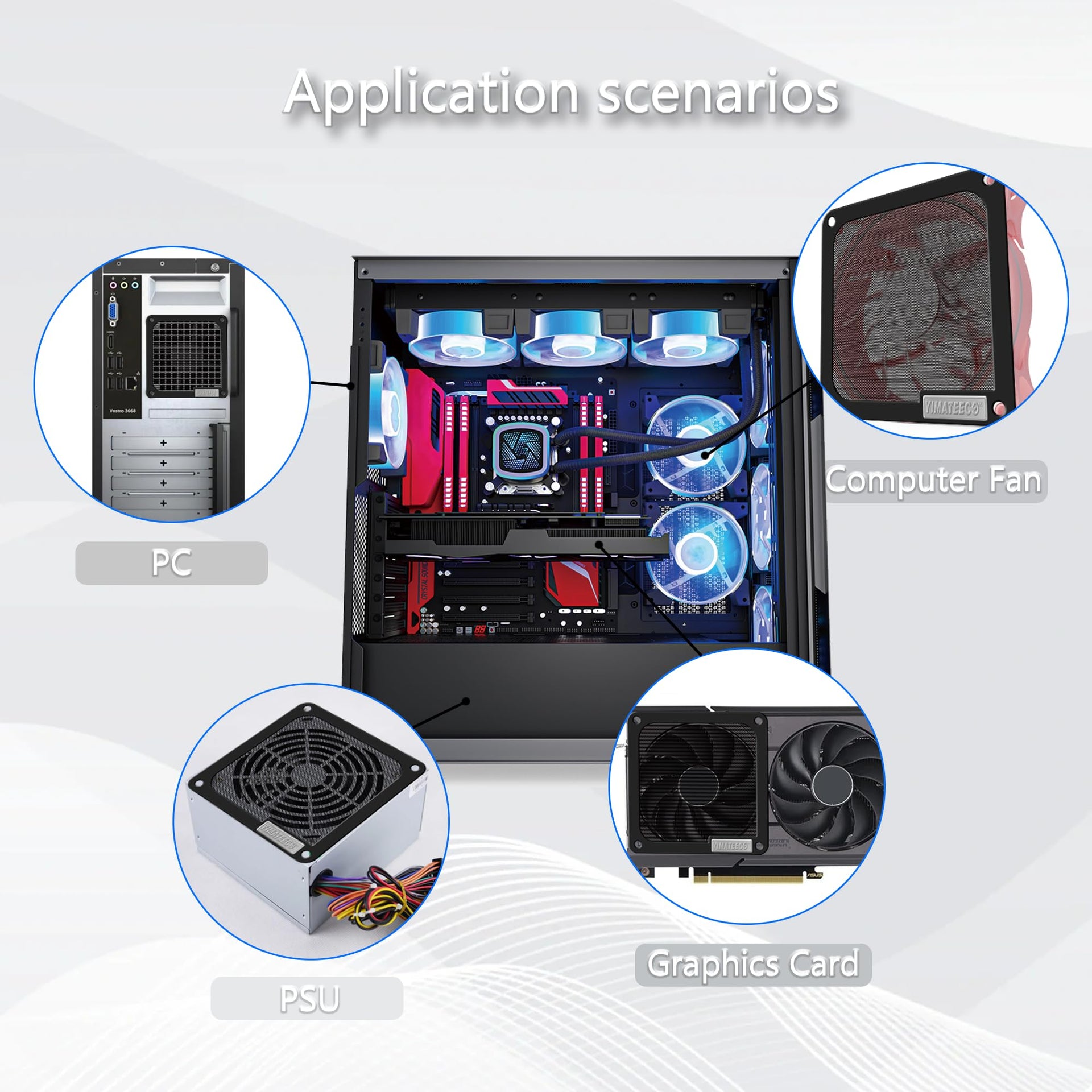 140mm PC Dust Filter for Computer Cooler Fan