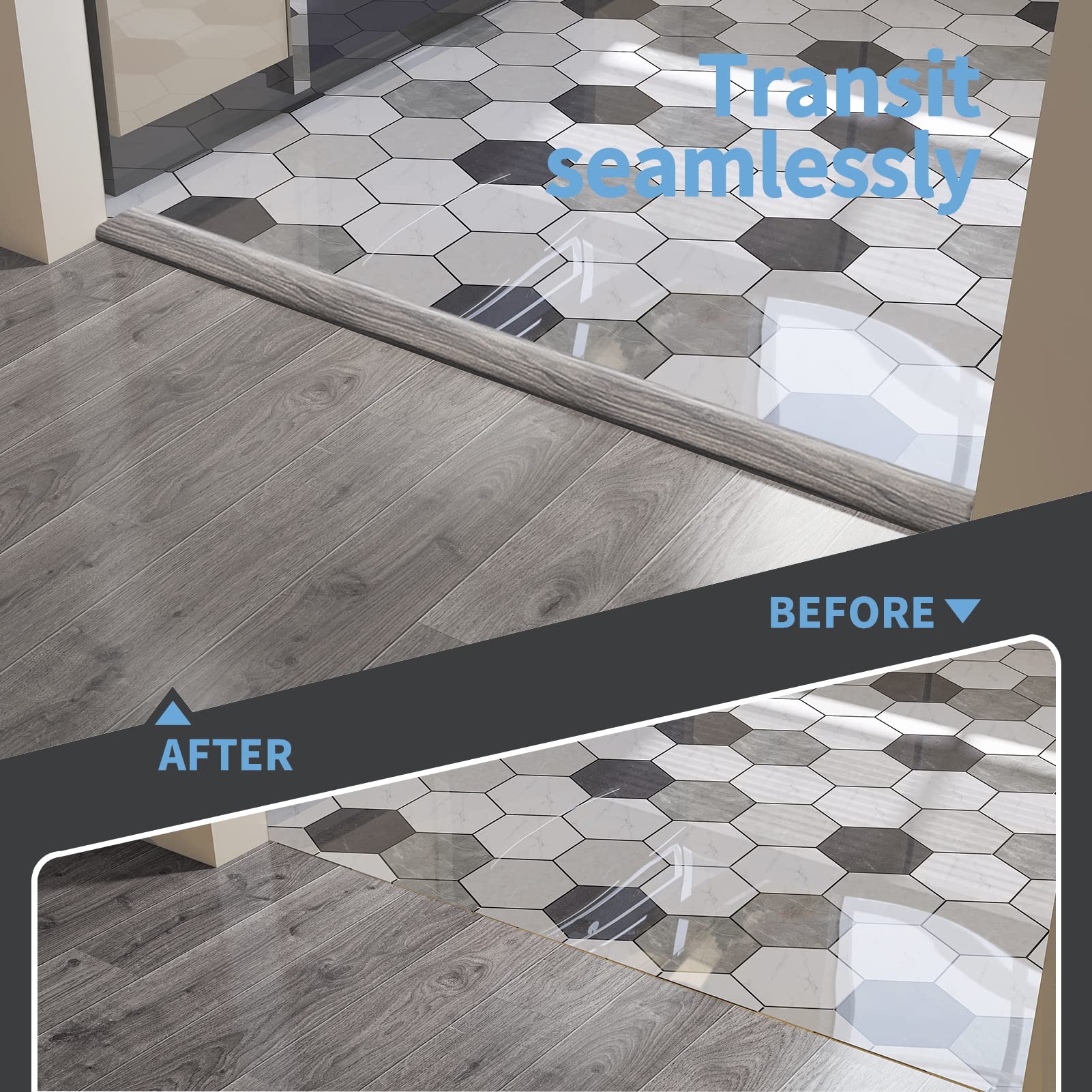 4 ft Vinyl Flat Floor Transition Strip (4 Foot)