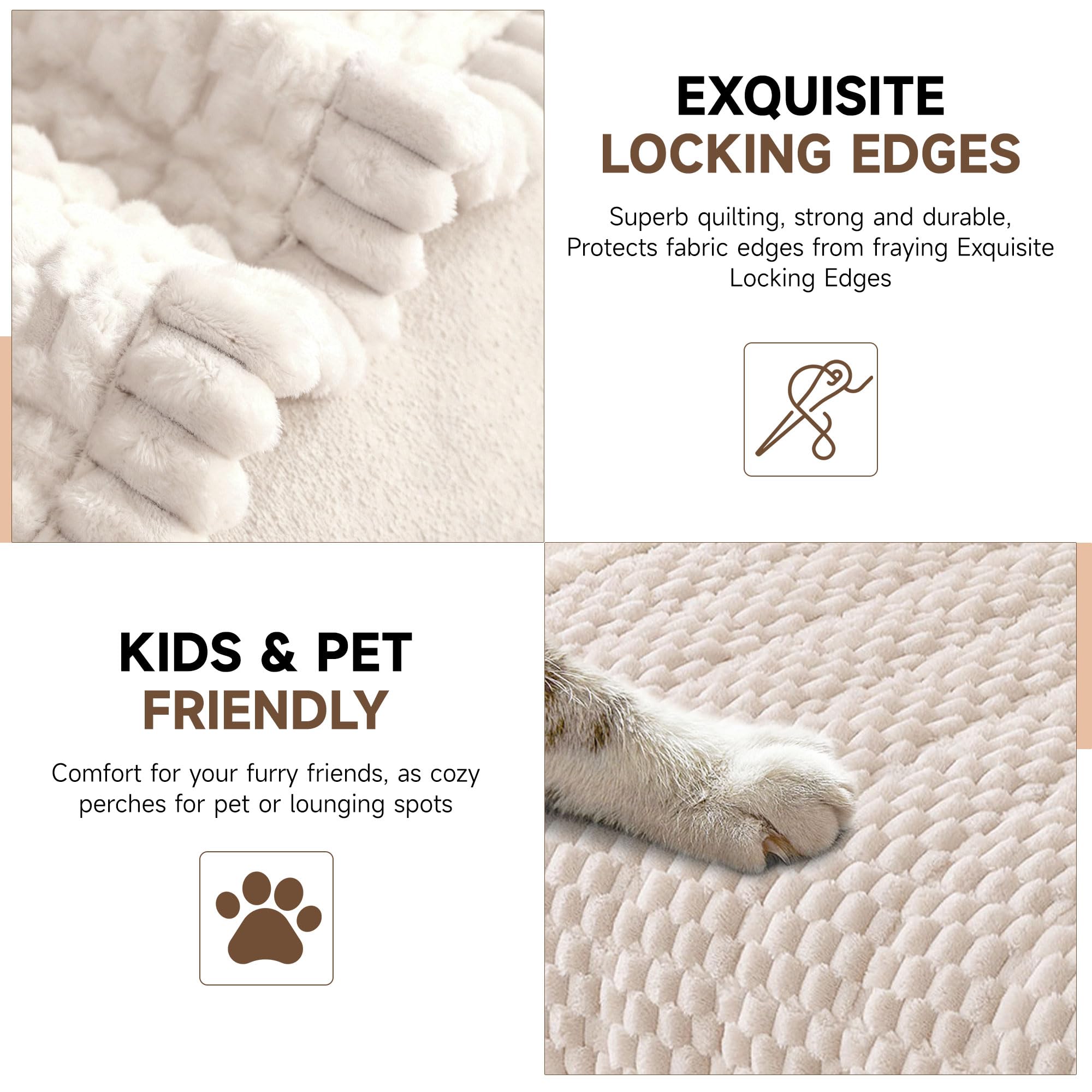 Couch Covers for Dogs Washable Non Slip Pet Couch Cover Protector (3 Count)