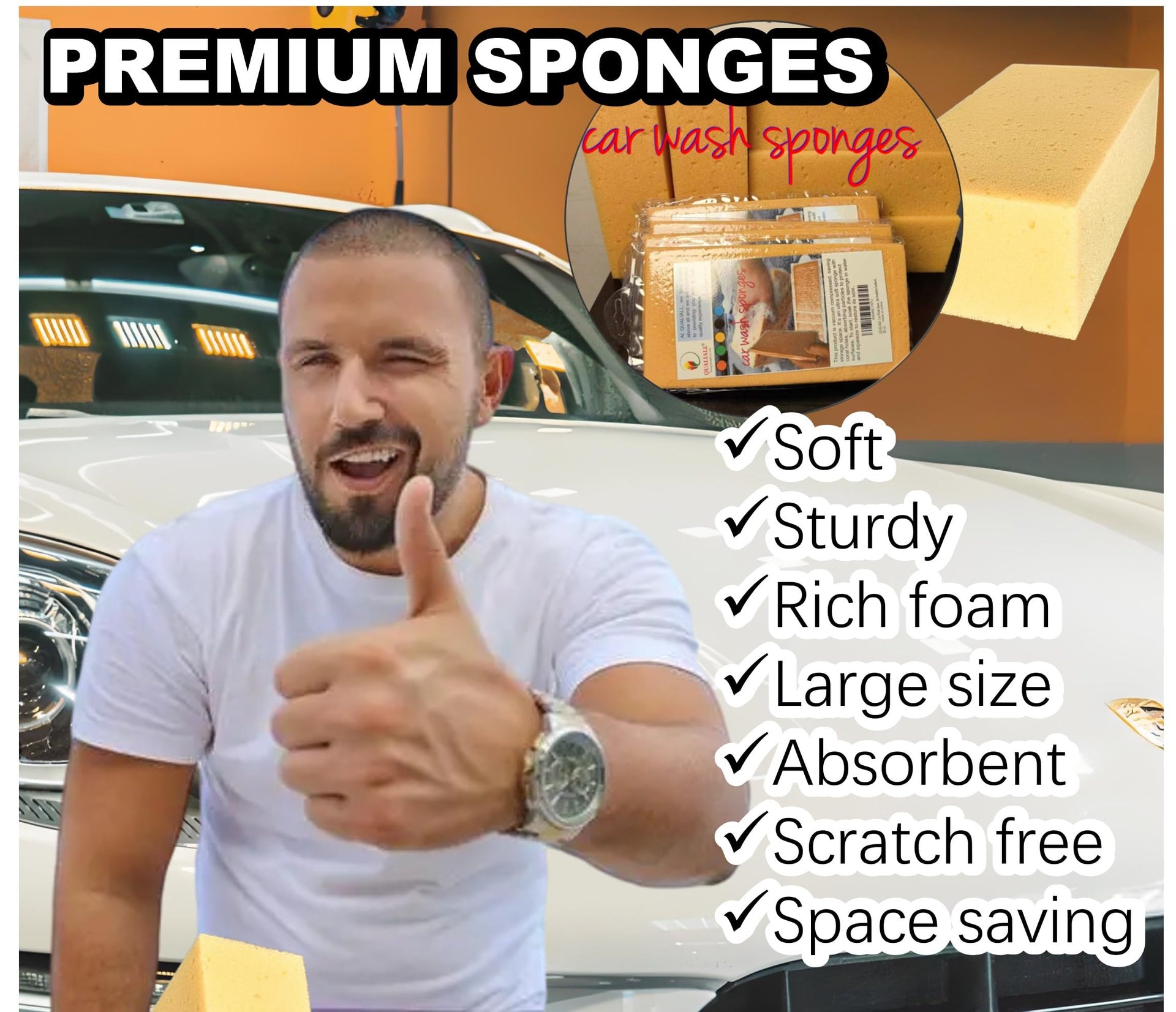 Car Wash Sponges (6 Count)