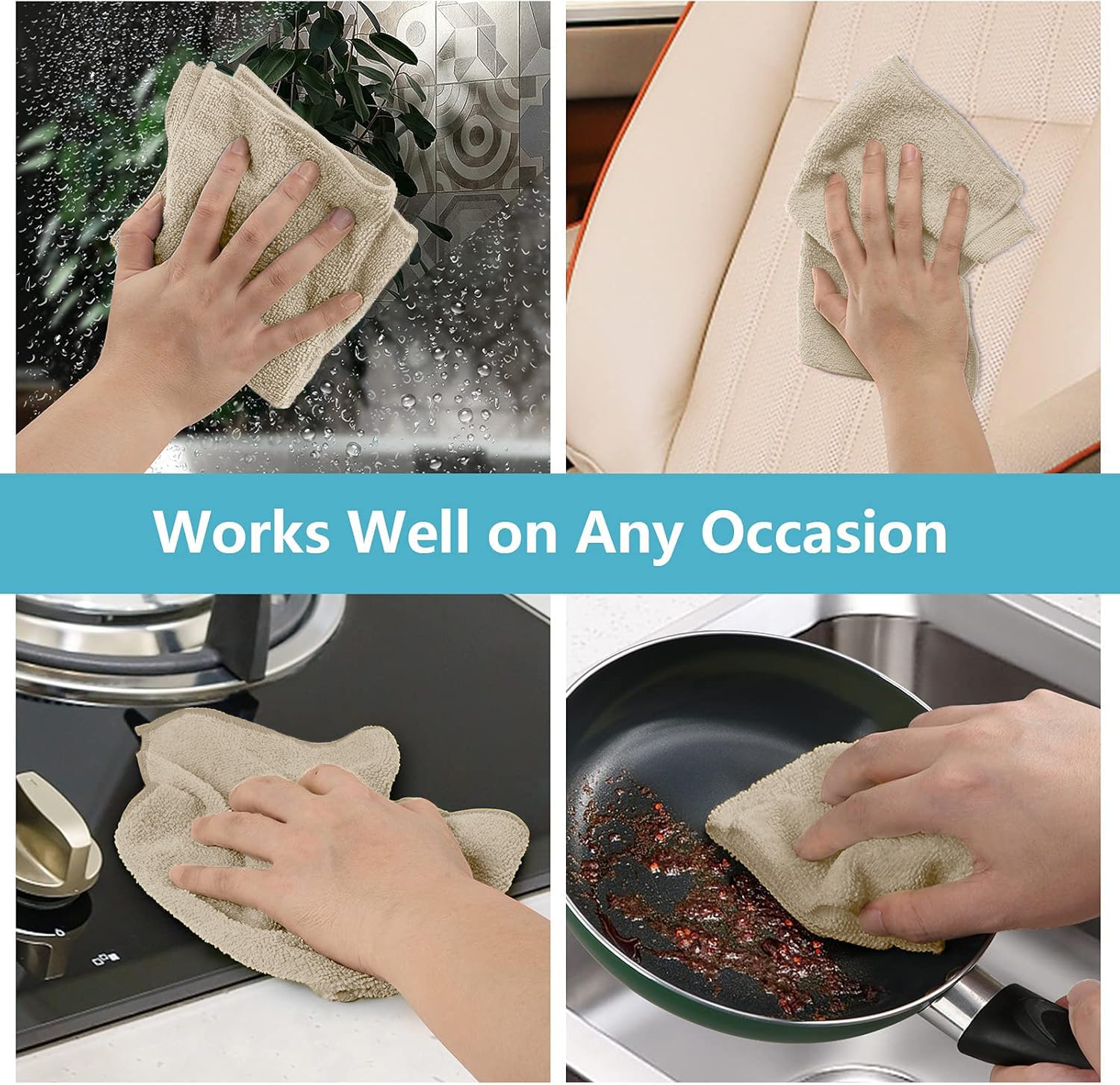 50PK Microfiber Cleaning Cloth (50 Count)