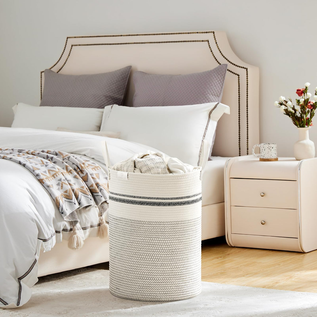 58L Tall Woven Rope Laundry Hamper (1961.2133 Fl Oz) - ModHome Supplies