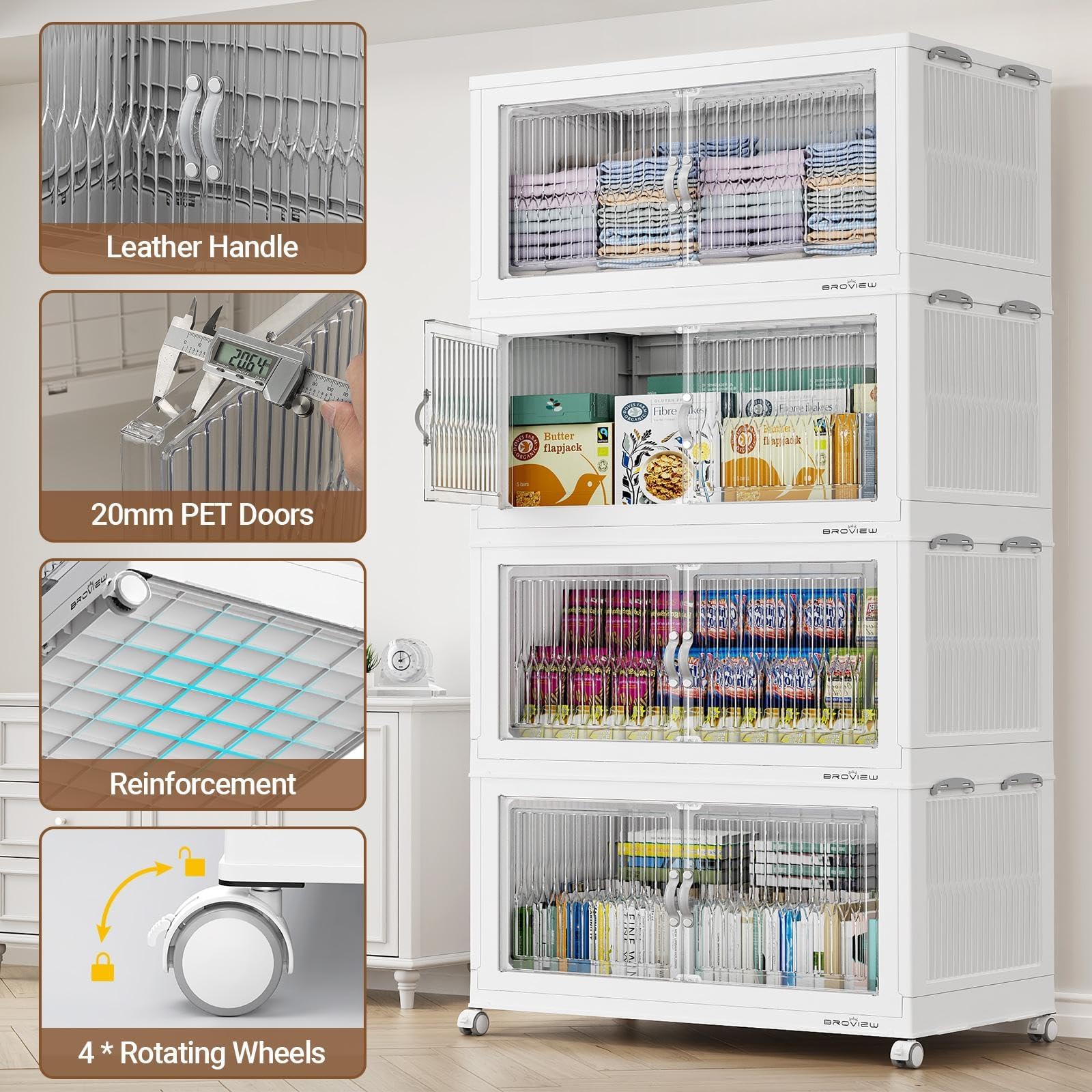 600Qt Extra Large Stackable Storage Bins with Lid (3 Count)