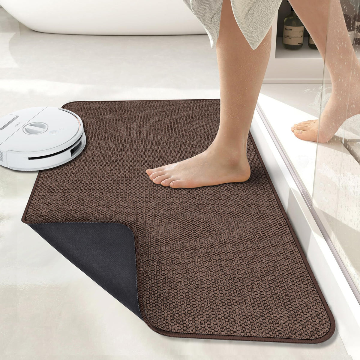 Bath Mat Ultra Thin Bathroom Runner Rugs (4.14 Sq Ft)