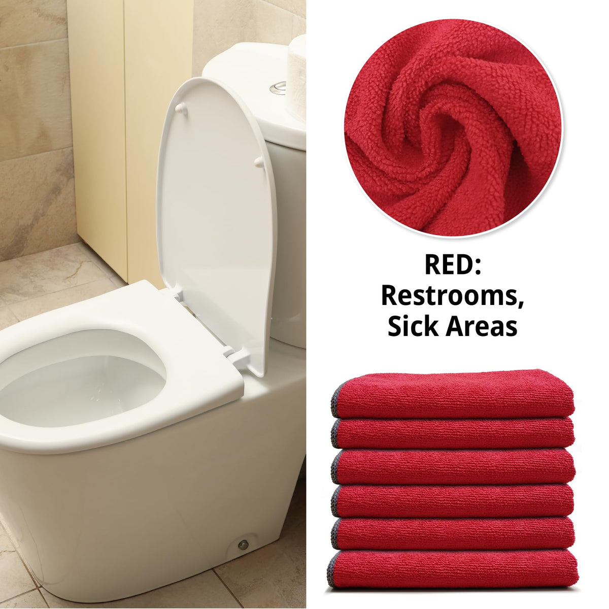 Premium Microfiber Cleaning Cloth 16"x16" (12 Count)