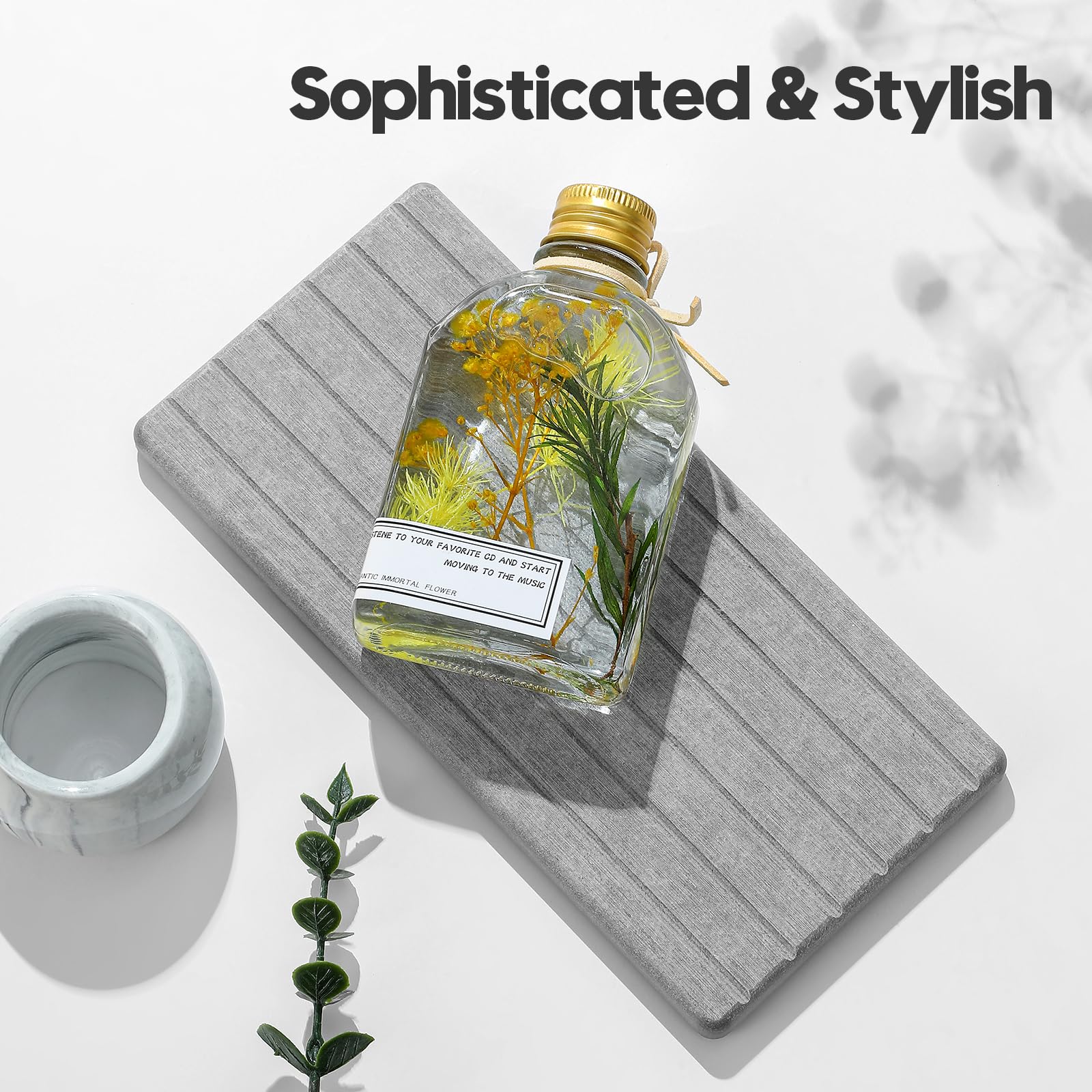 2PCS Instant Dry Diatomite Stone Counter Makeup Tray Organizer (2 Count)