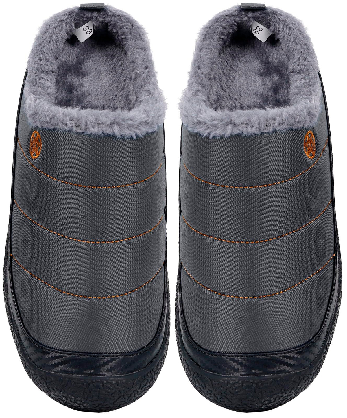 Womens Mens House Slippers Outdoor Winter Shoes Grey